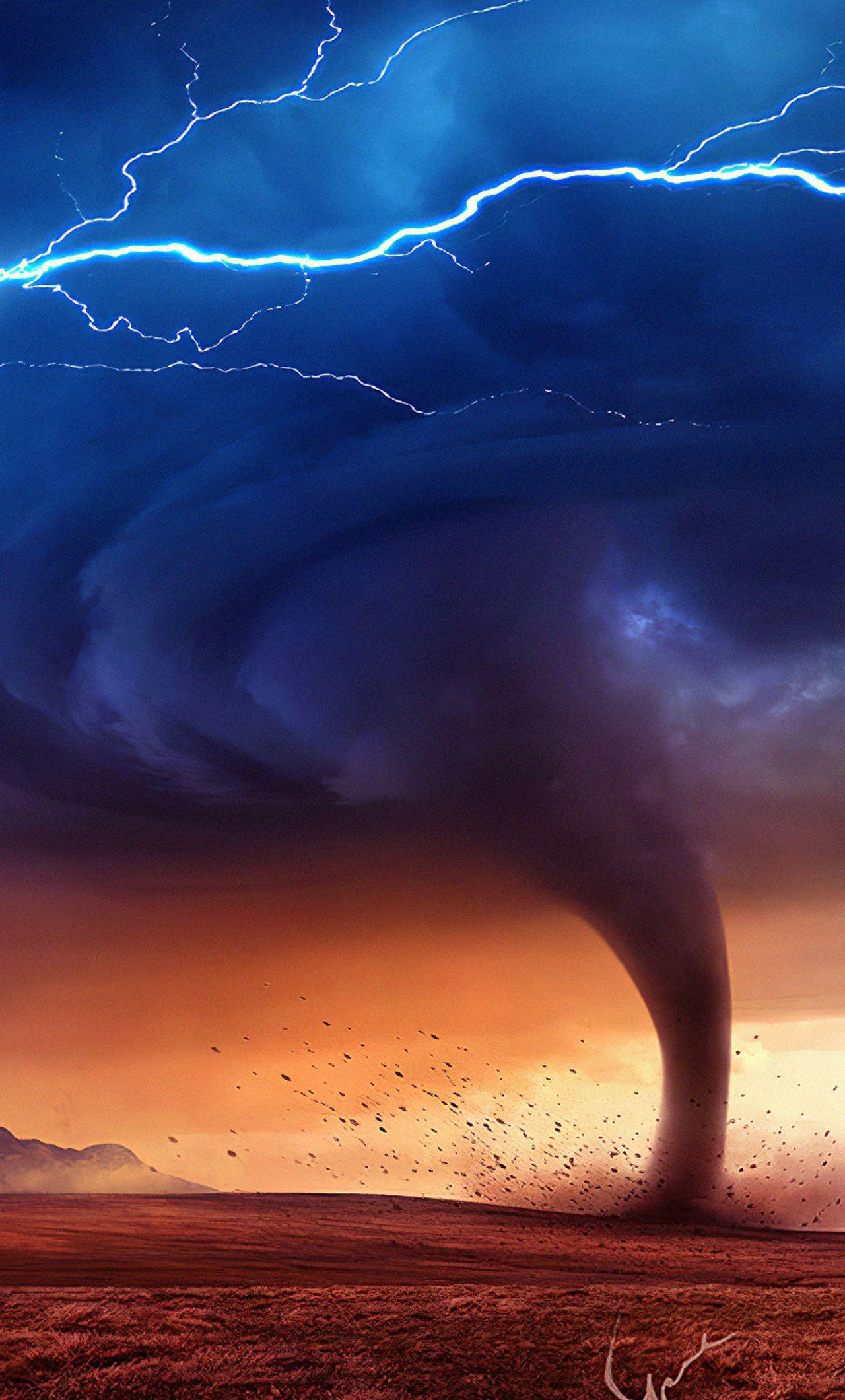 1280x2120 Tornado Art iPhone HD 4k Wallpaper, Image