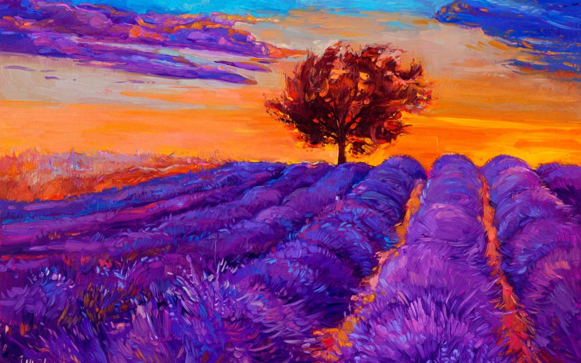 1920x1200 Lavender Orange Sunset wallpaper. Lavender Orange Sunset stock