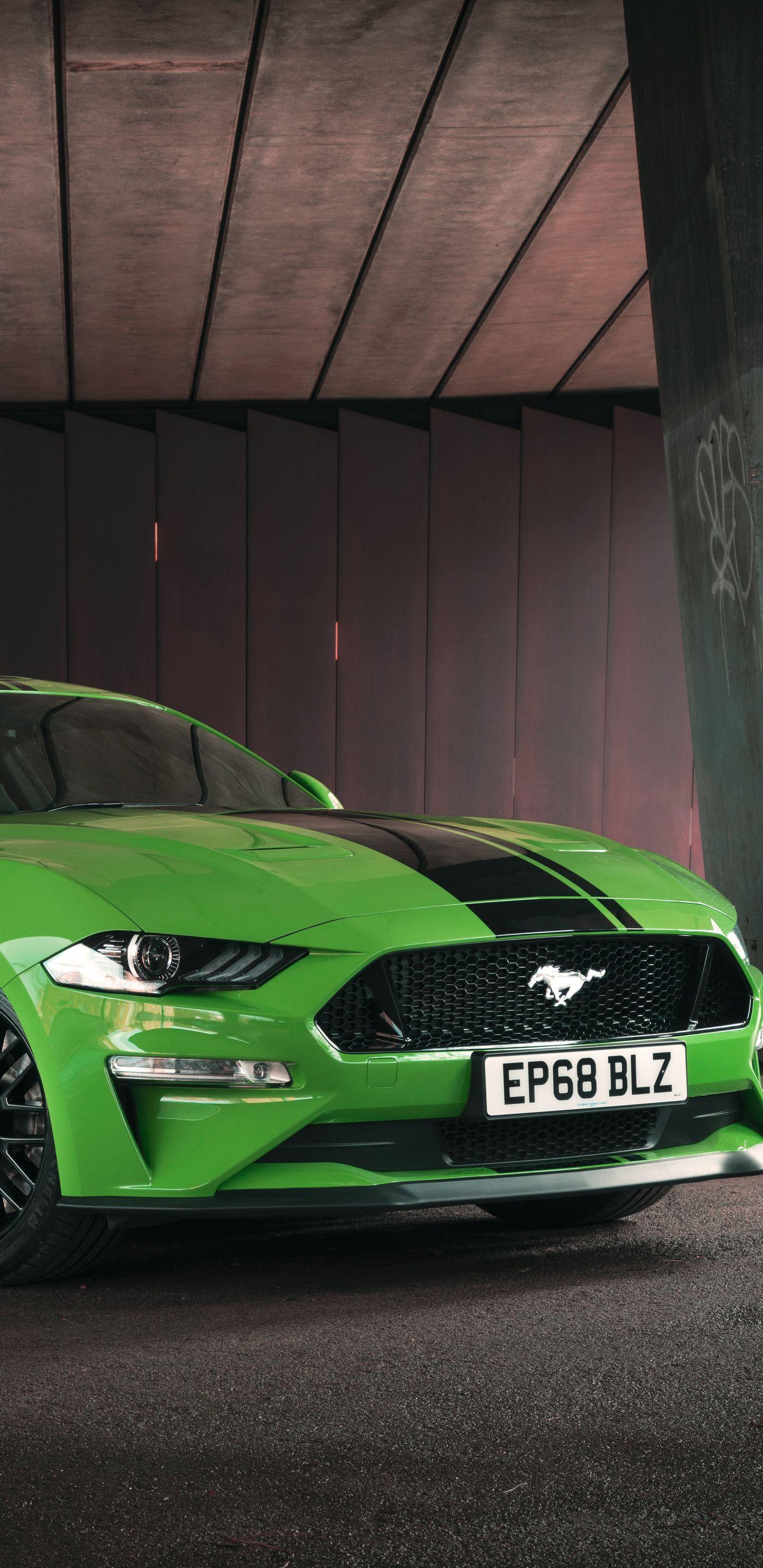1440x2960 Green Ford Mustang GT Fastback 2019 Samsung Galaxy Note