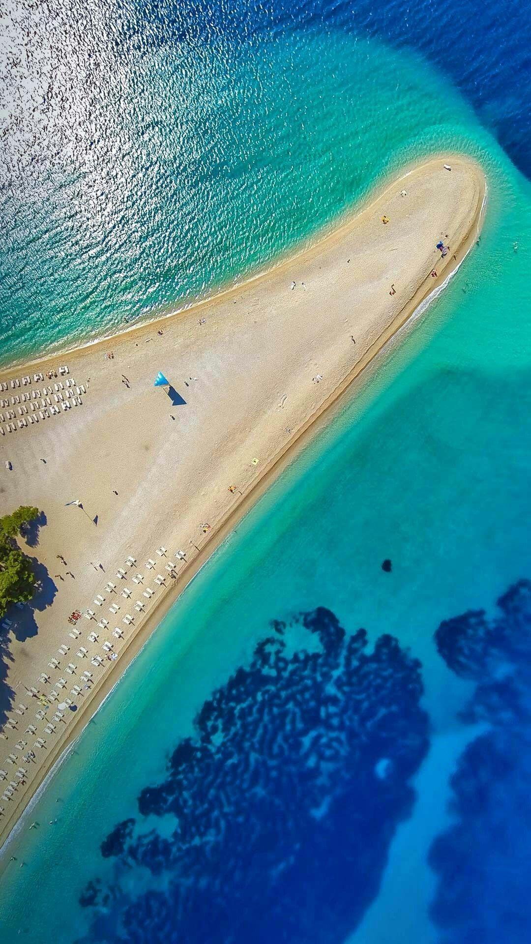 1080x1920 Golden Horn Beach, Croatia #DronePhotography. Aerial photography