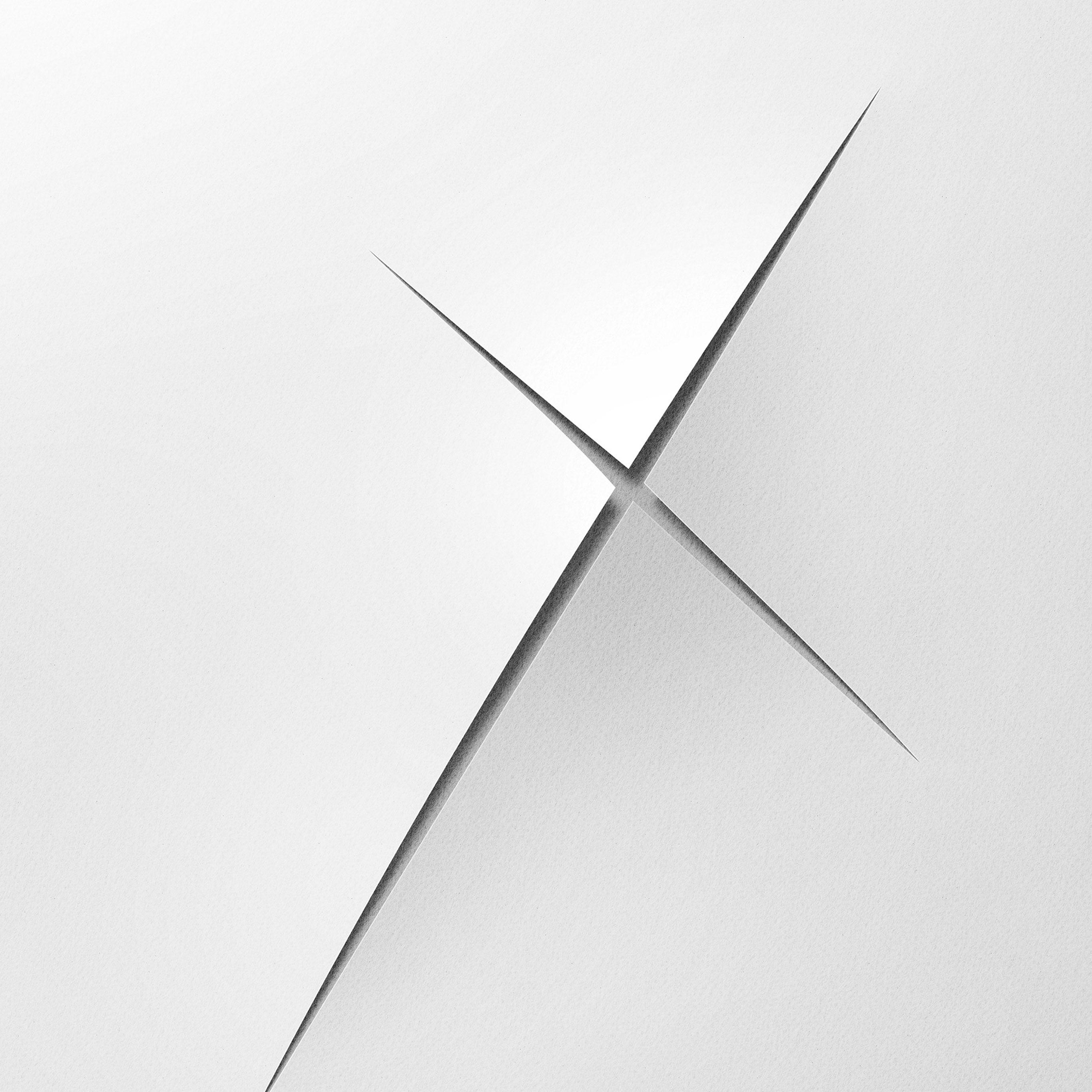 2732x2732 White Cut Blank Knife Art Wallpaper