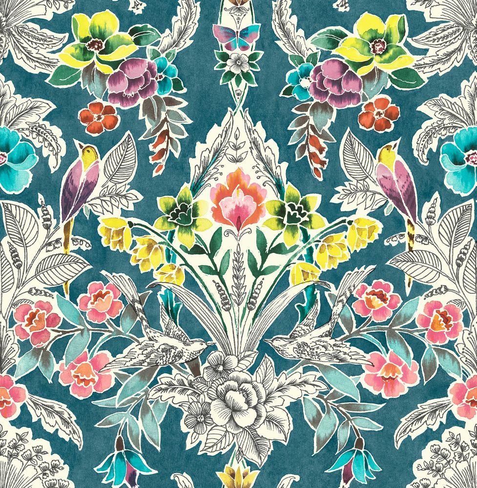 977x1000 NuWallpaper Summer Love Teal Peel & Stick Wallpaper. The Home