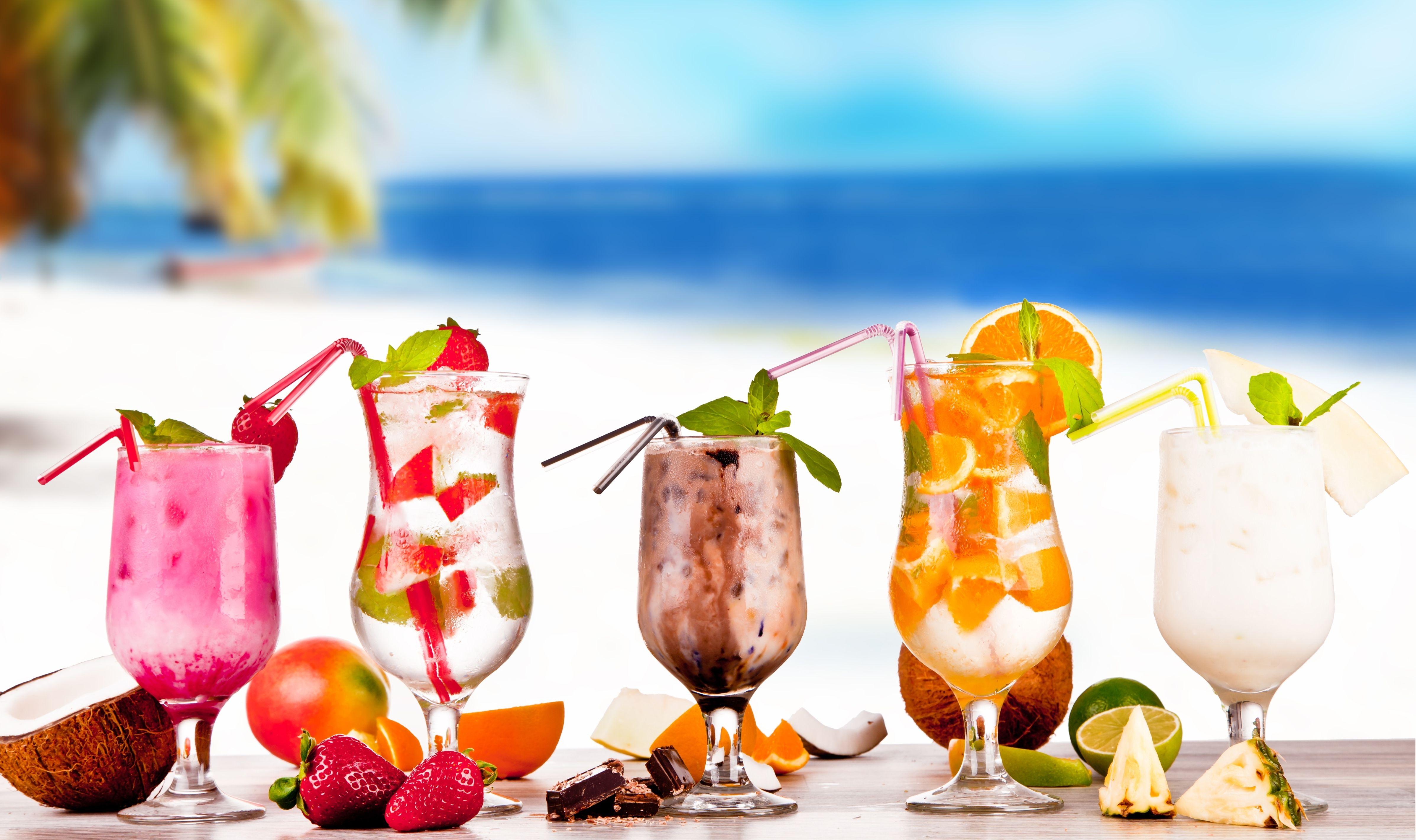 4790x2844 Free download Wallpaper tropical cocktails fruit fresh drink beach