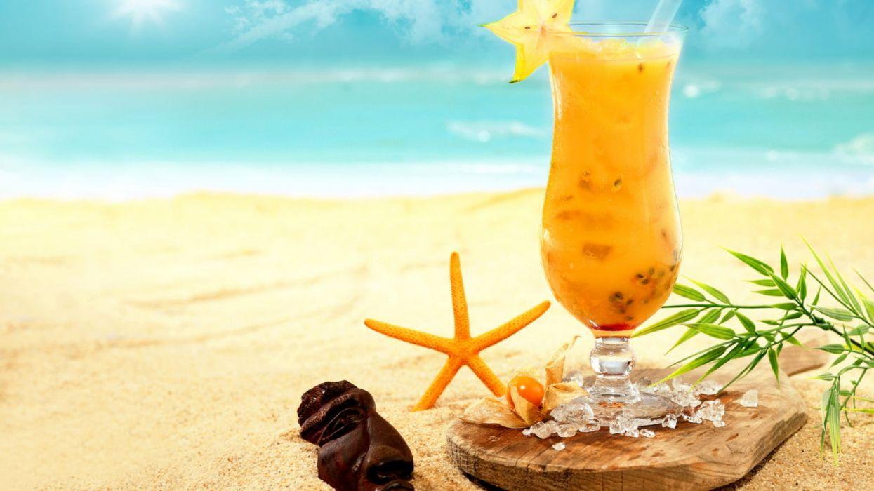 1245x700 Tropics beach sand sea cocktail thailand bali vietnam wallpaper