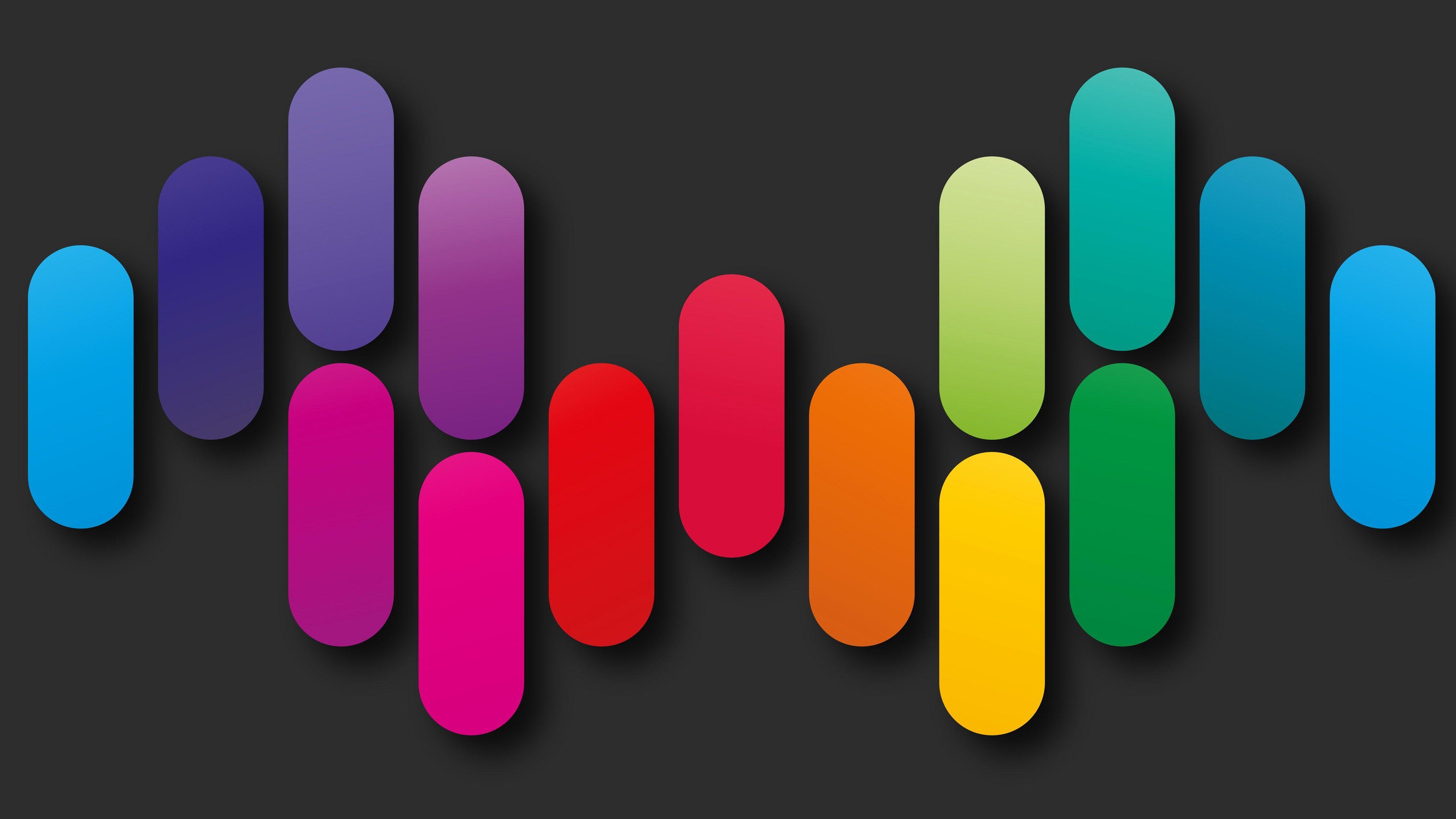 3840x2160 Wallpaper Colorful geometric shapes, rainbow colors, abstract 3840x2160 UHD 4K Picture, Image