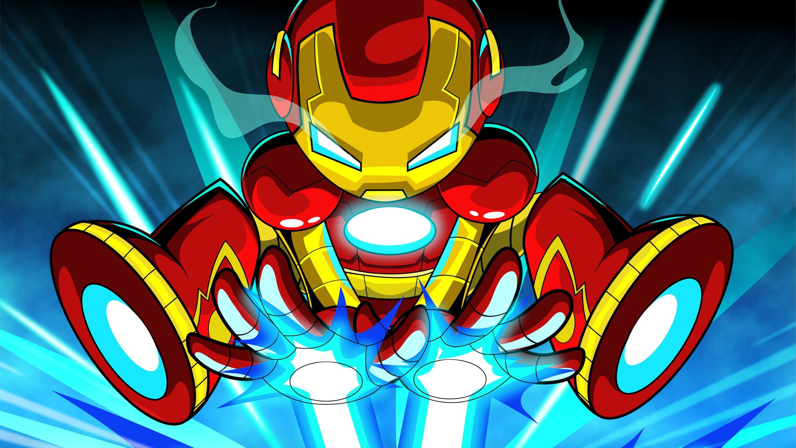 2560x1440 Iron Man Cartoon Digital Art 4k 1440P Resolution HD 4k