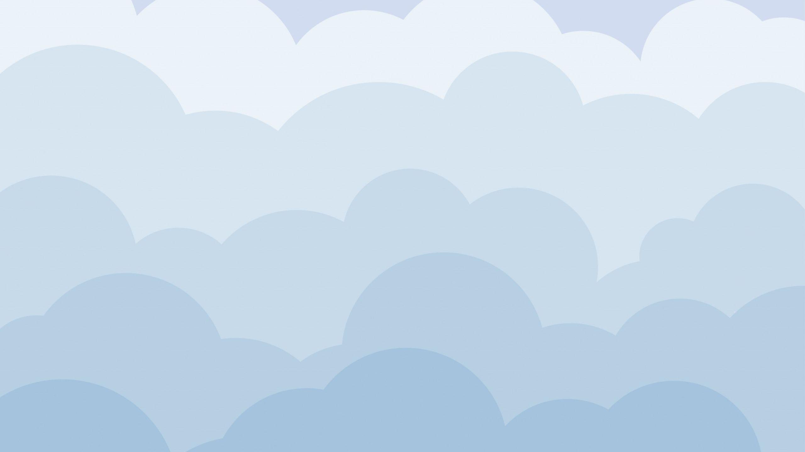 2560x1440 Cartoon Clouds MacBook Air Wallpaper Download