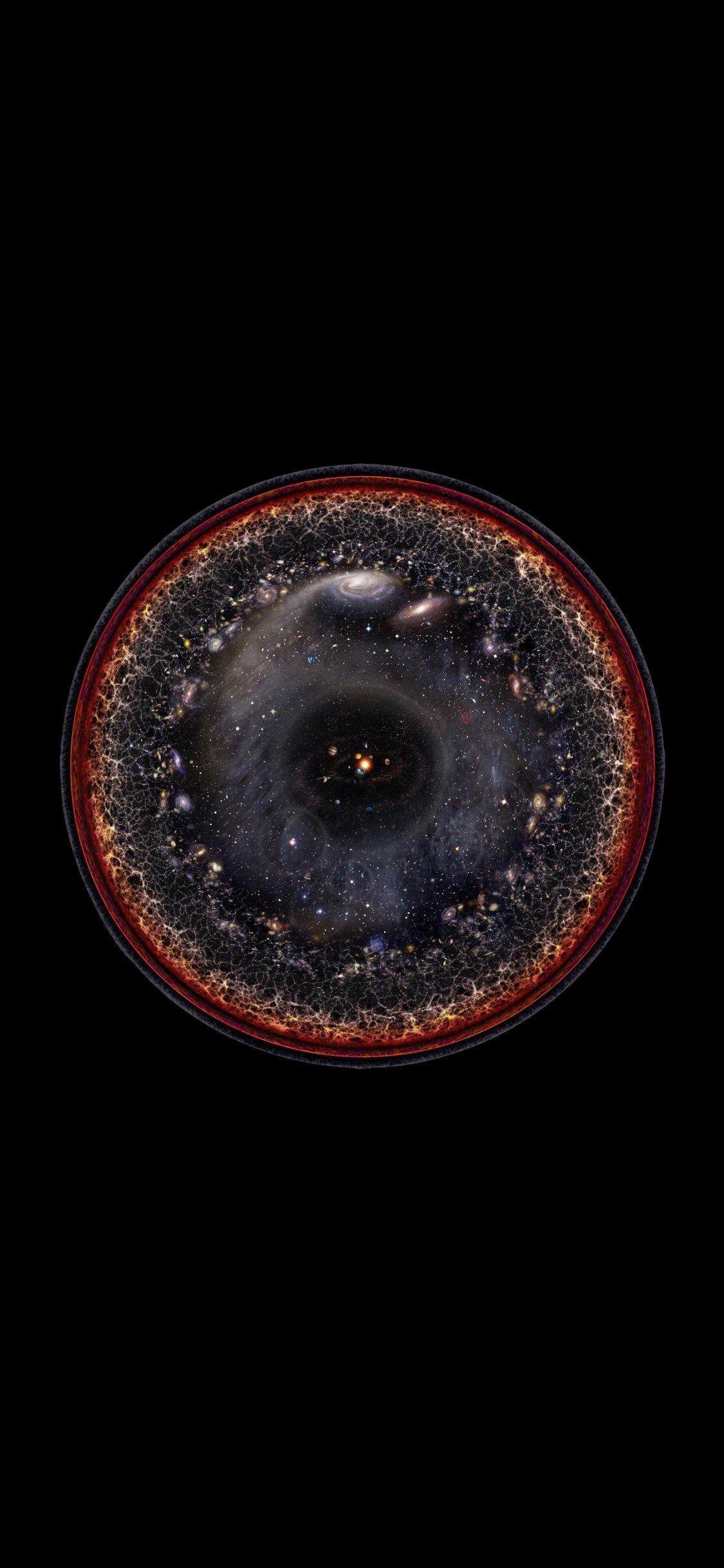 1125x2436 NASA Observable Universe (1125x2436) (74.3% Black)