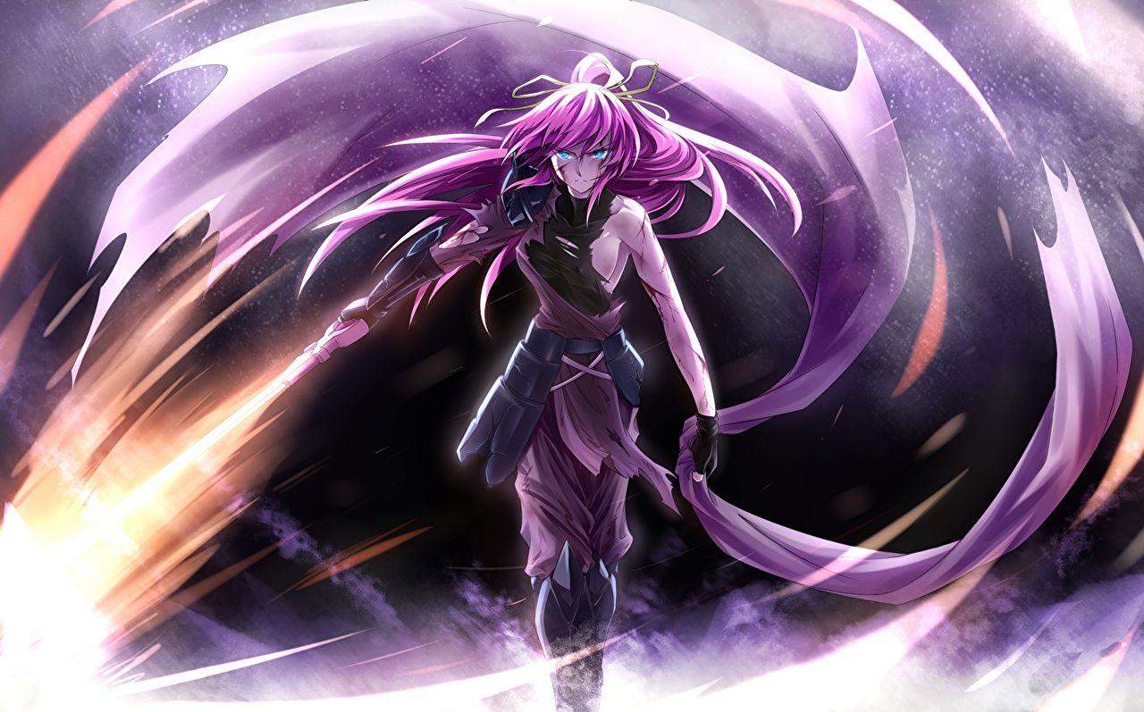 1280x797 Photos Mahou Shoujo Lyrical Nanoha Swords Warriors levantine Anime