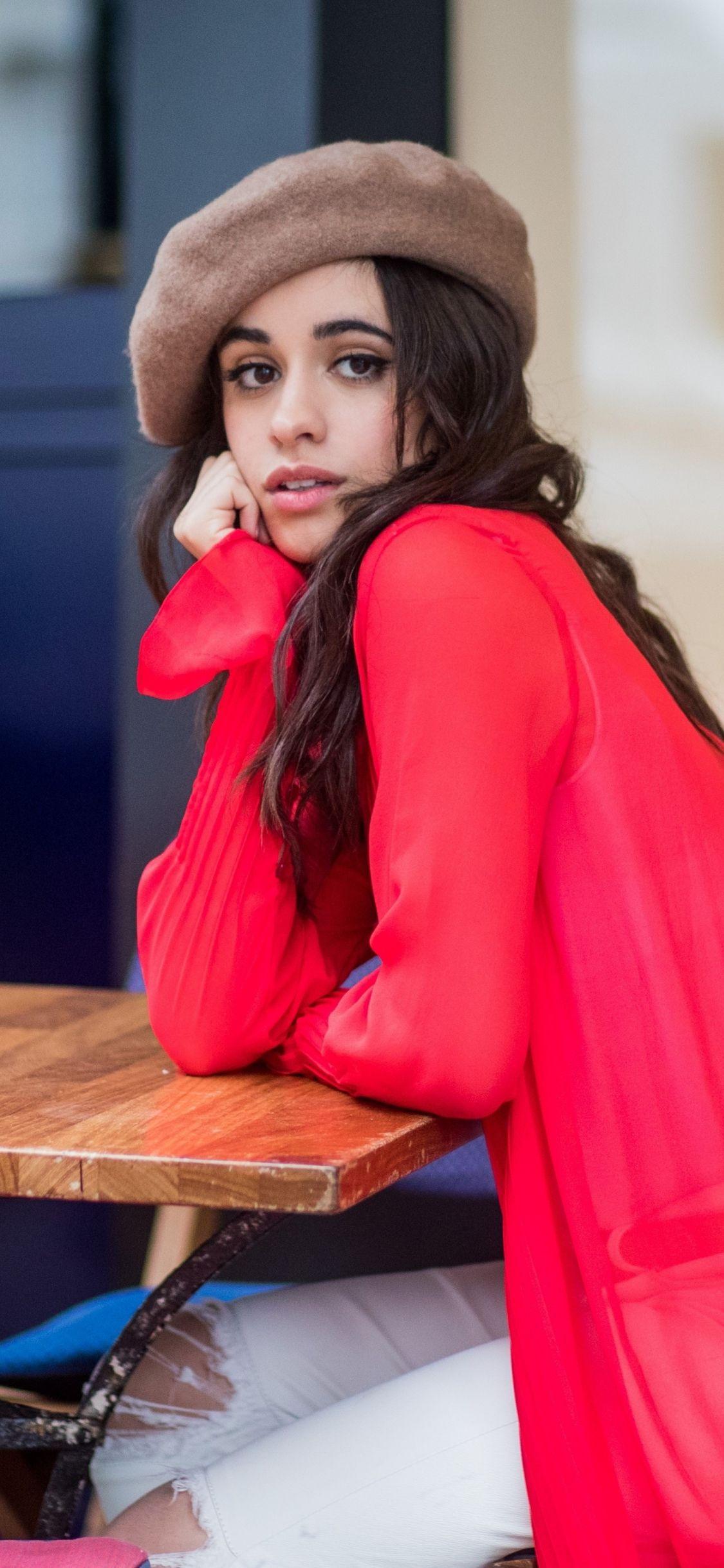 1125x2436 Download 1125x2436 wallpaper camila cabello, red dress, 2018