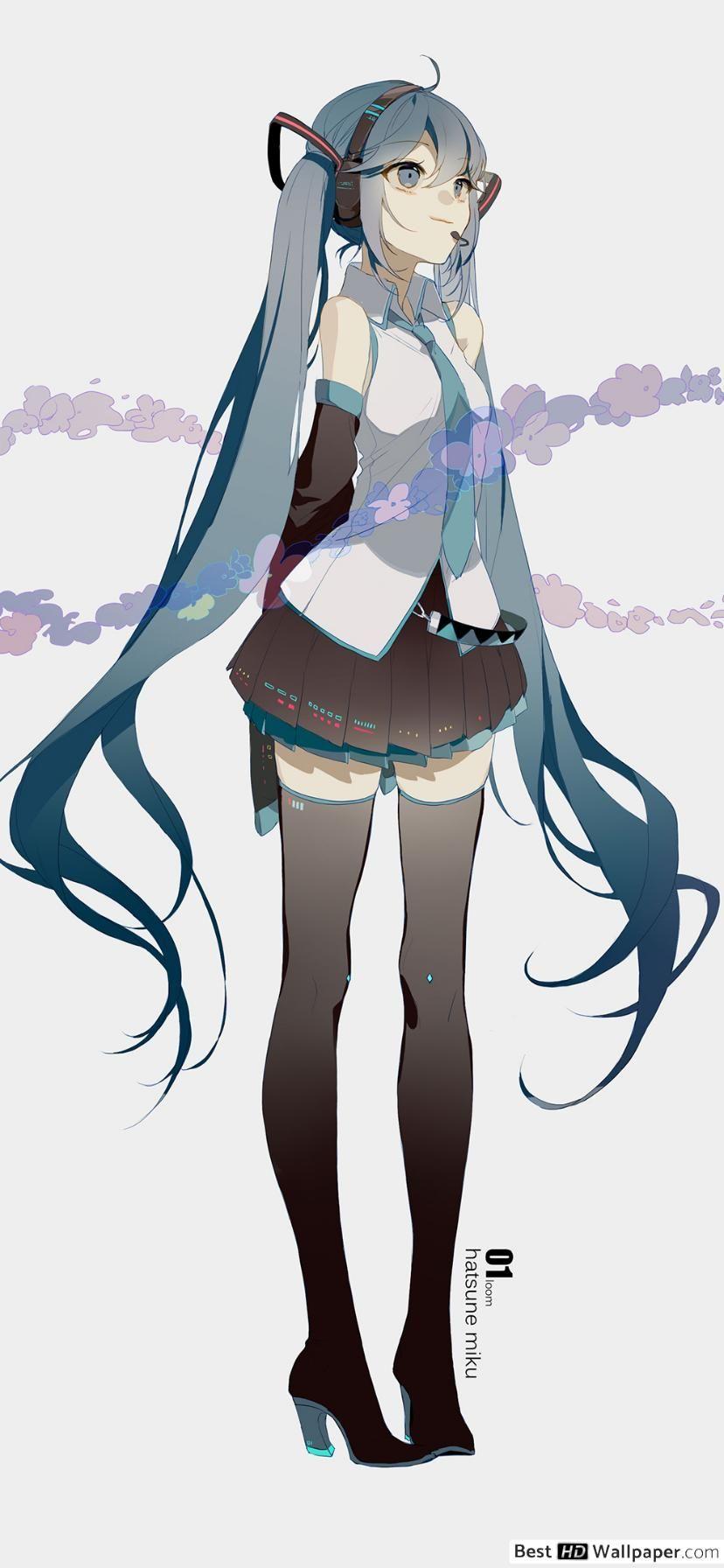 828x1792 Hatsune Miku CV01 HD wallpaper download