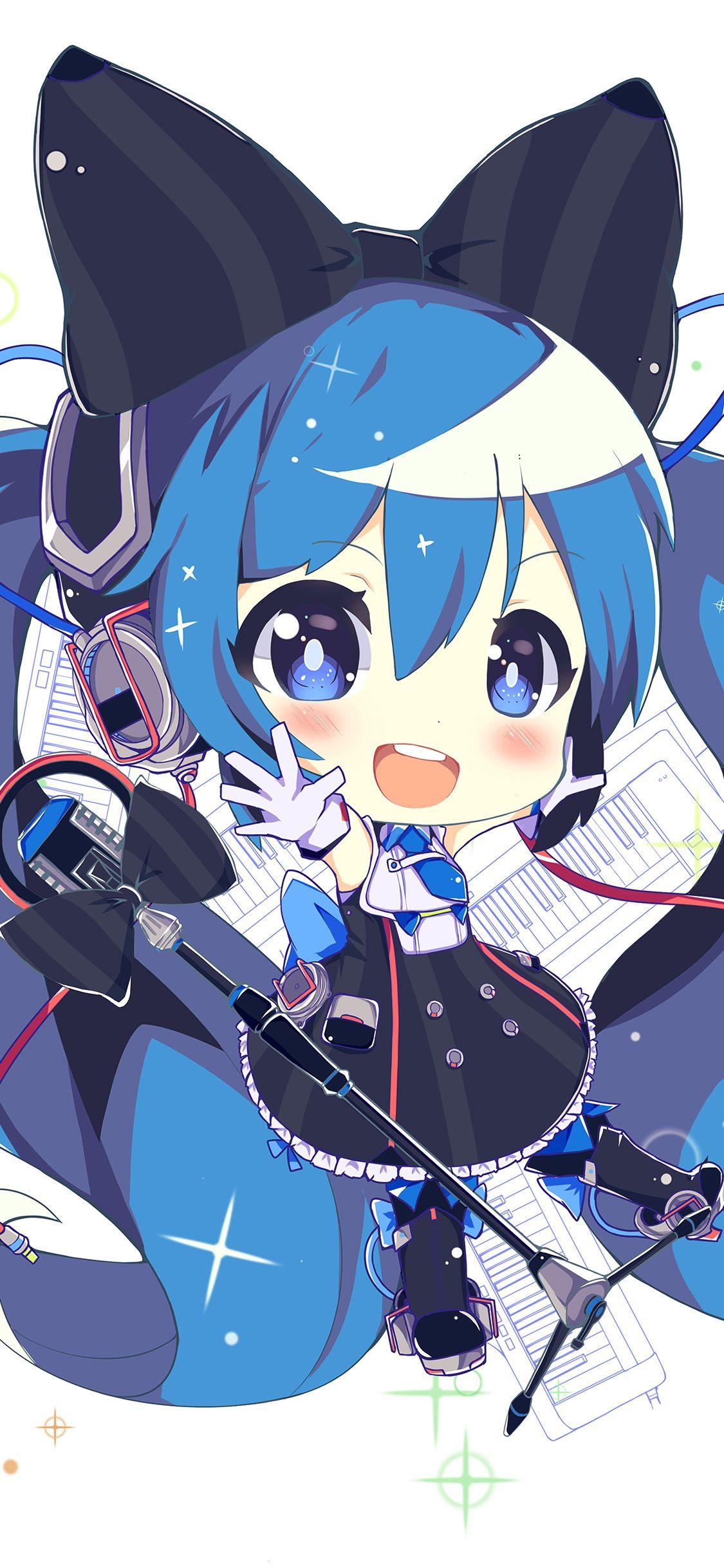 1125x2436 iPhone X wallpaper. hatsune miku anime