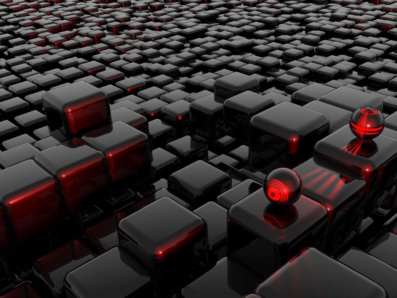 1600x1200 Black Box And Square Wallpaper HD WallpaperD & Abstract