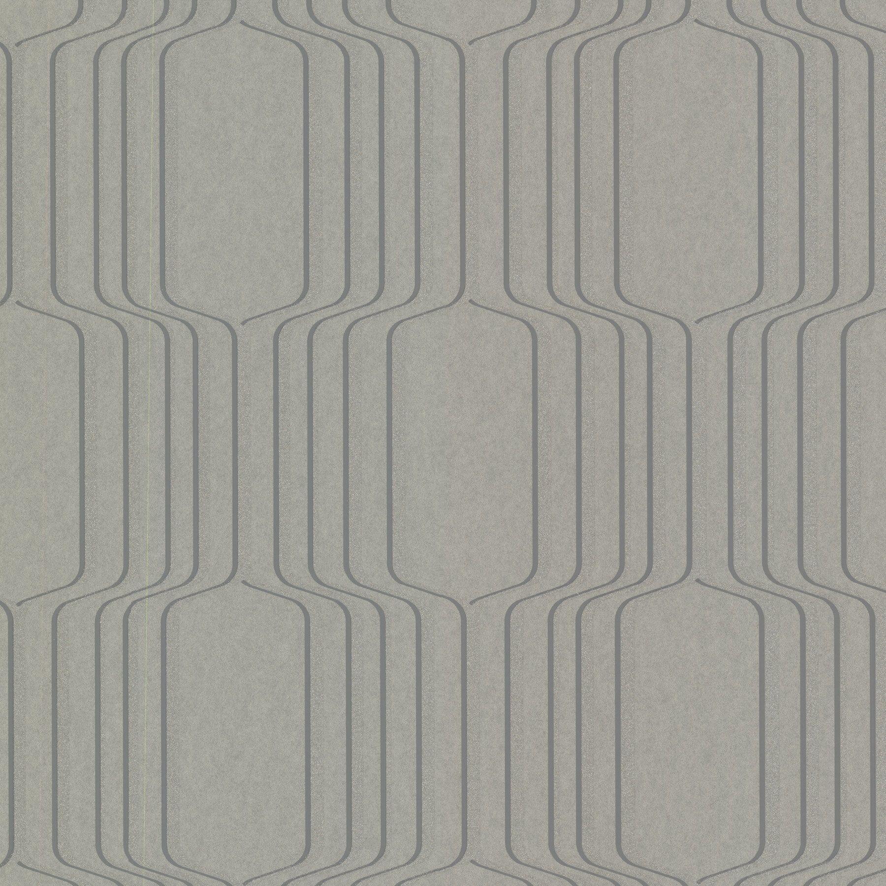 1800x1800 Brewster Home Fashions Geo Vina Square Ogee 33' x 20.5 Geometric