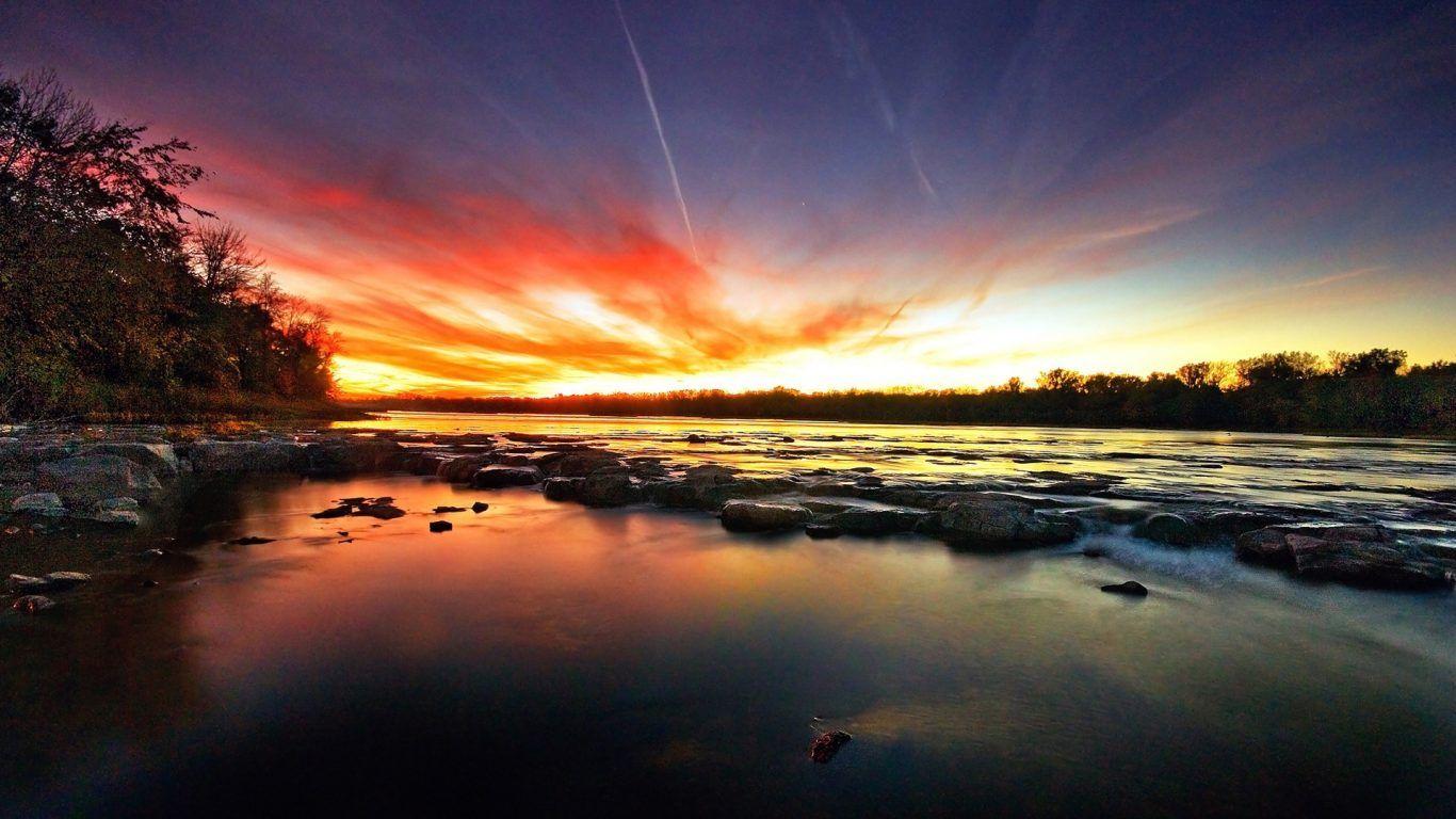 1366x768 Sunrise Sunset: Sunrises Mountains Sunsets Scenery Slovakia Forests
