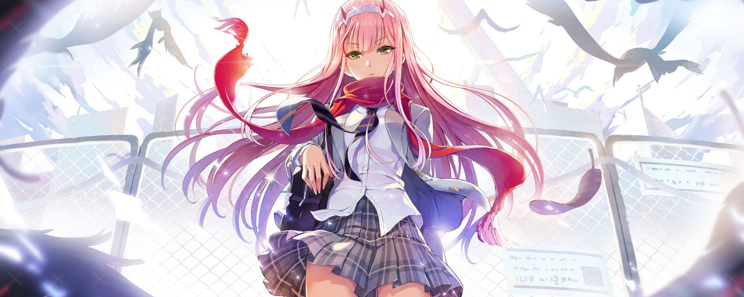 2560x1024 Download wallpaper 2560x1024 darling in the franxx, hot, anime girl, zero two, dual wide 21:9 2560x1024 HD background, 3634