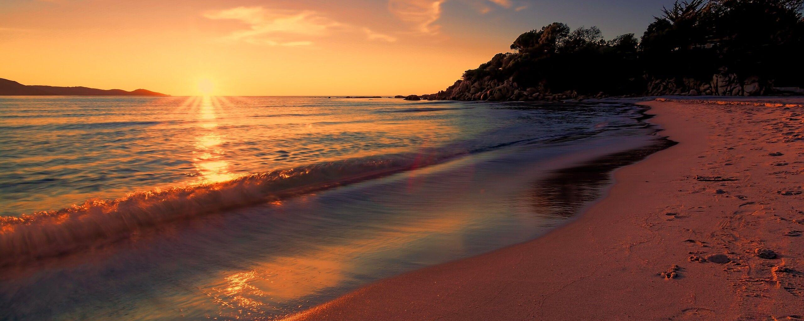 2560x1024 Nature Beach 2560x1024 Resolution HD 4k Wallpaper