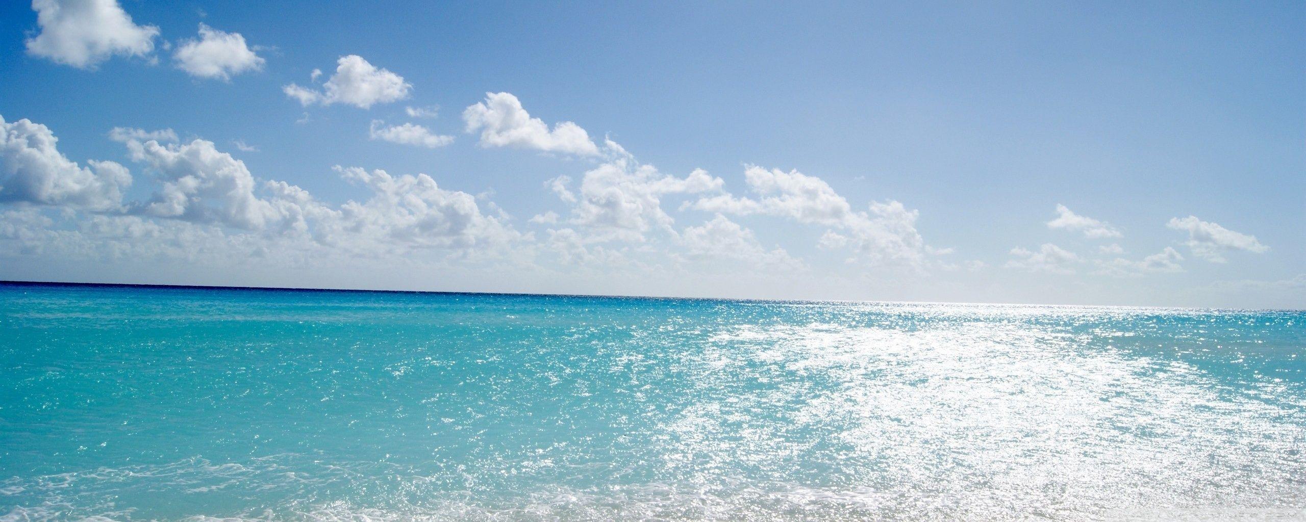 2560x1024 Dual Monitor Beach Wallpaper