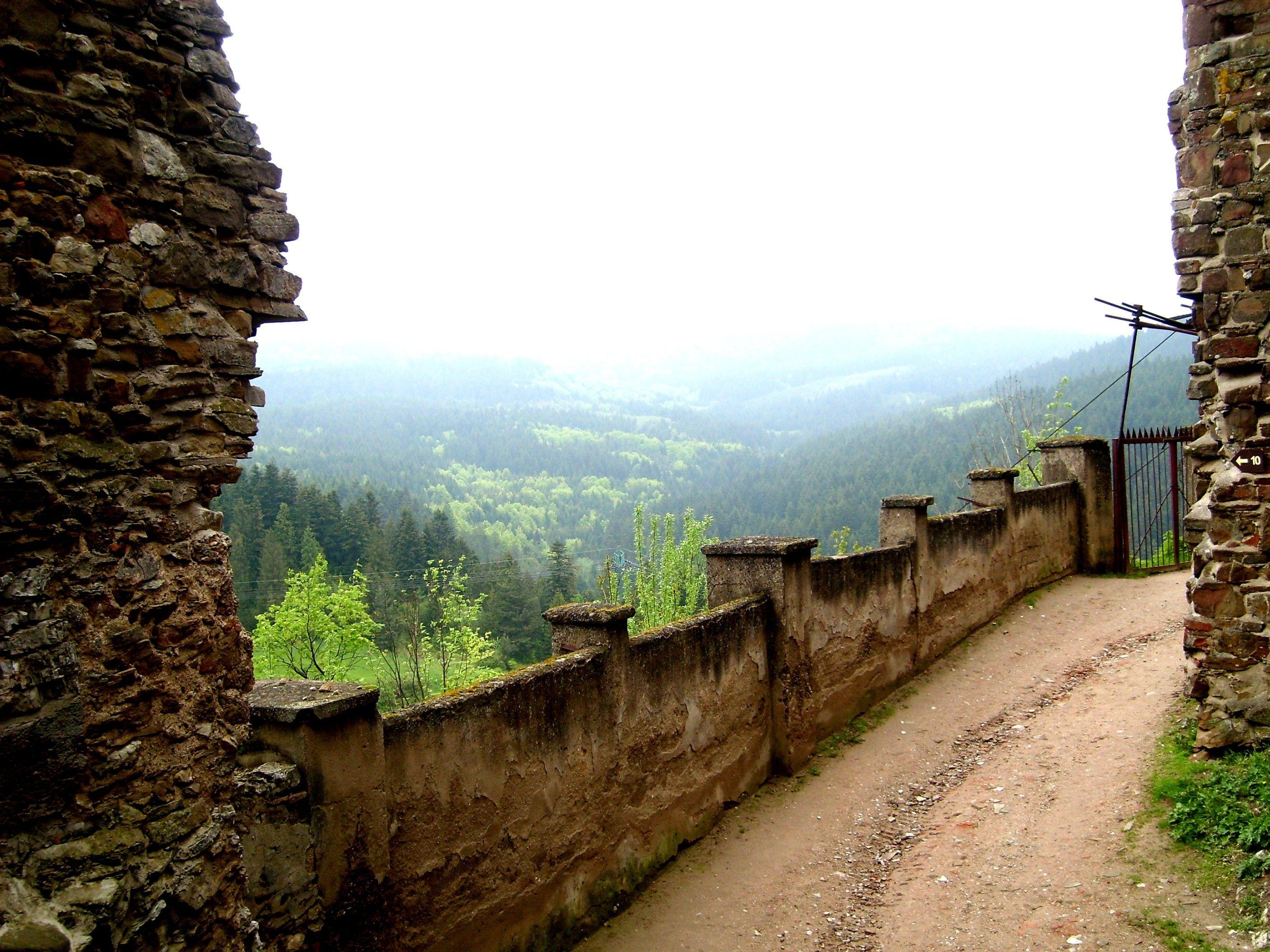 2816x2112 Ancient Ruins Slovak Castle Stone Slovakia Trip Path Trees Phone