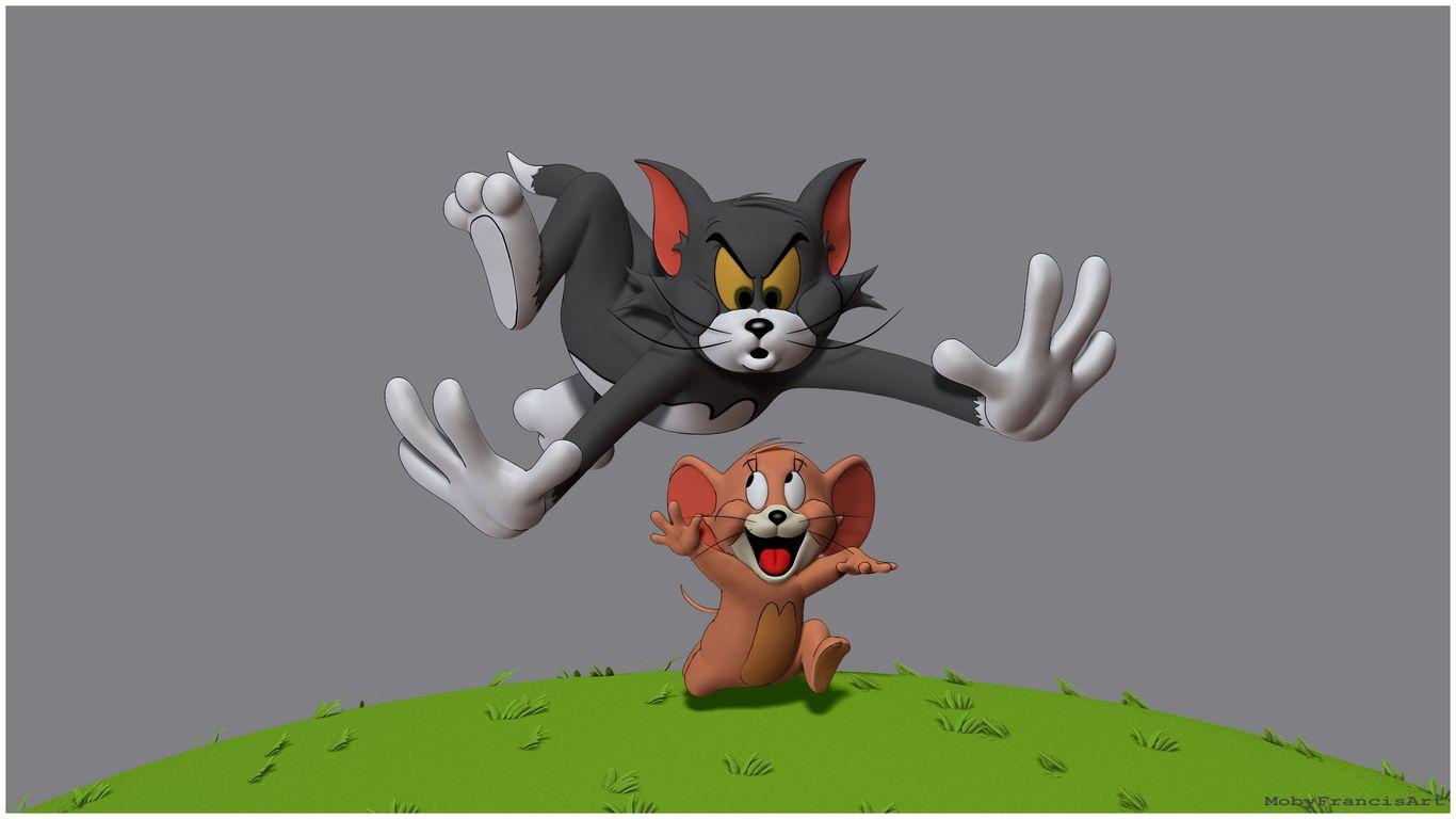 1366x768 Tom và Jerry của MobyFrancis.  Phim hoạt hình.  3D