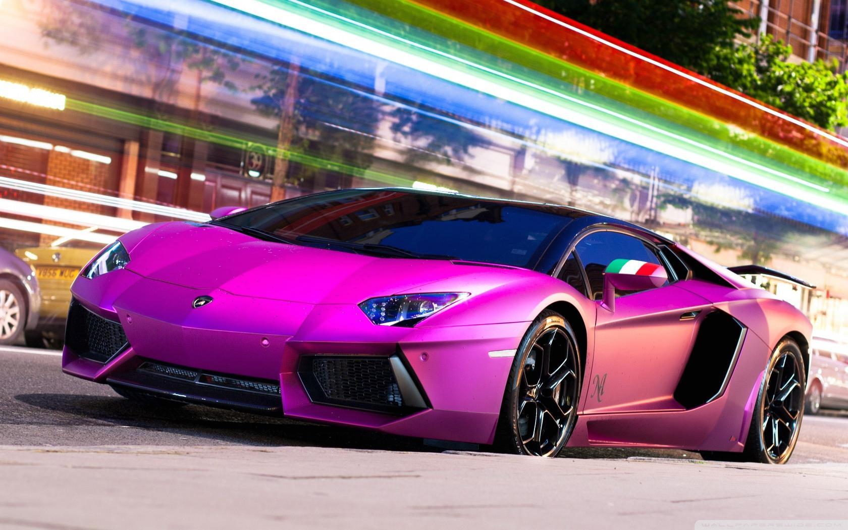 1680x1050 Pink Lamborghini Wallpaper