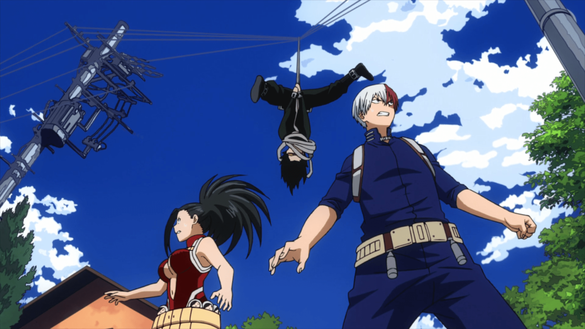 1920x1080 Shoto Todoroki & Momo Yaoyorozu vs. Shota Aizawa. My Hero