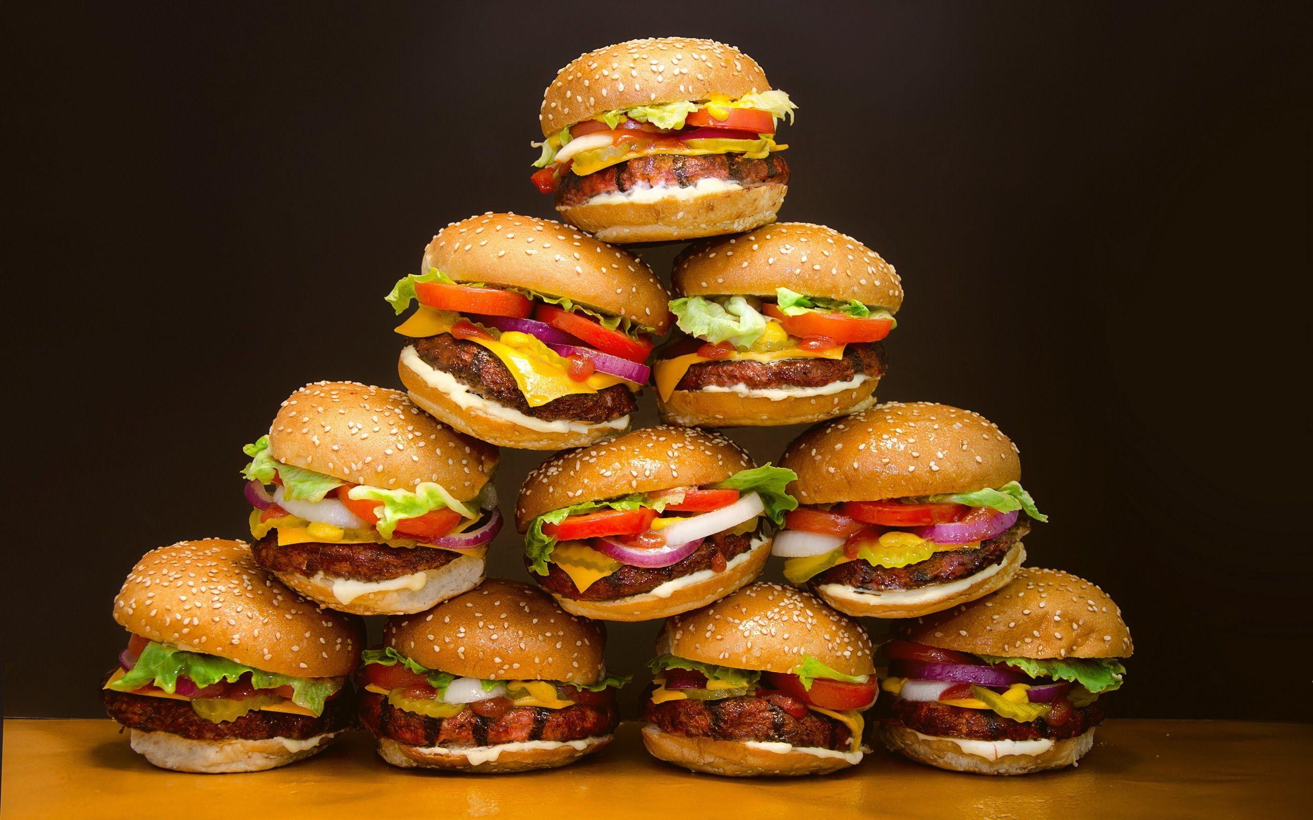 2560x1600 Fast Food Burgers Background Wallpaper 68910 2560x1600px