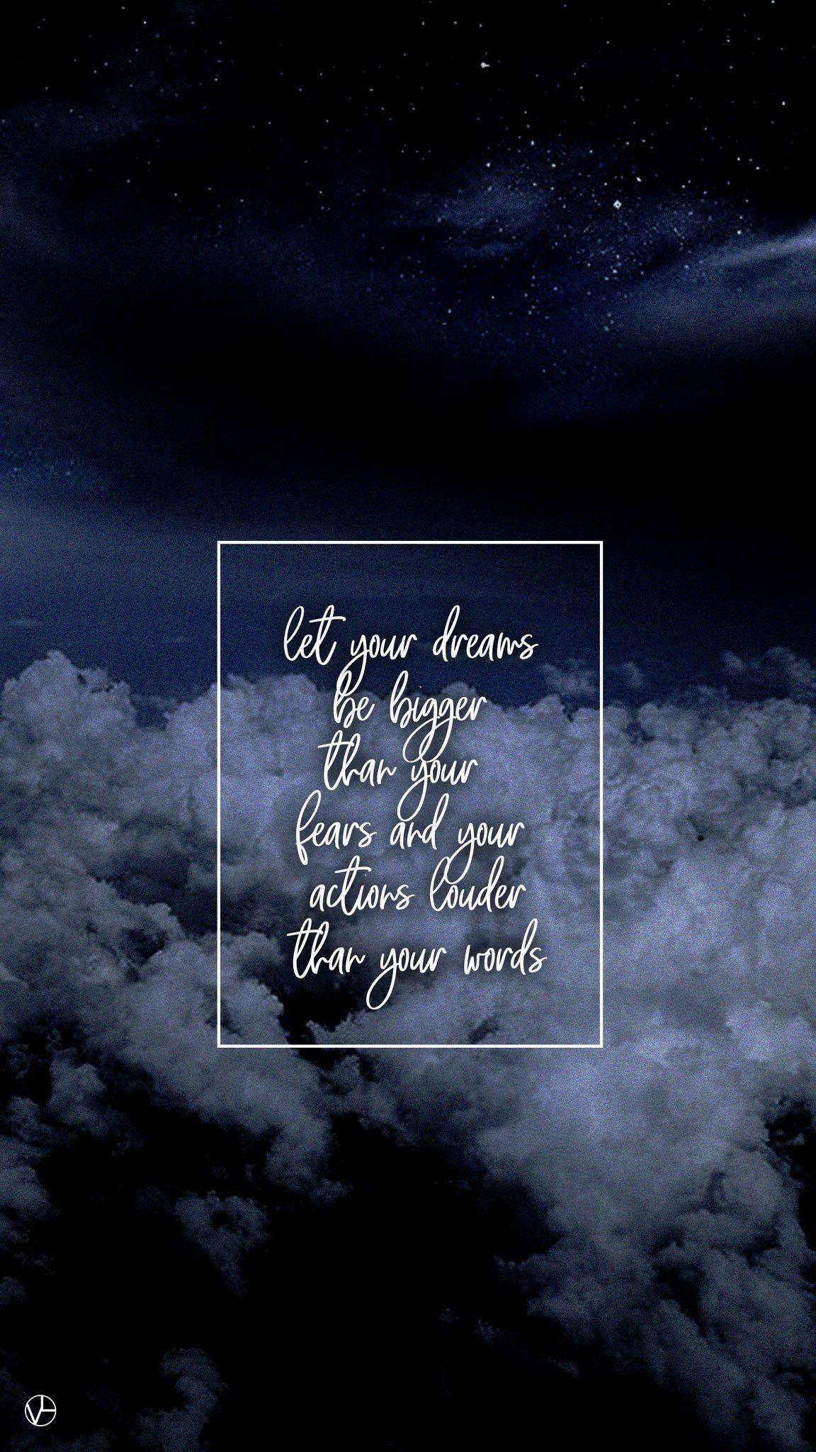 1152x2048 Dream Dream Dream !. Phone wallpaper quotes, Medical wallpaper