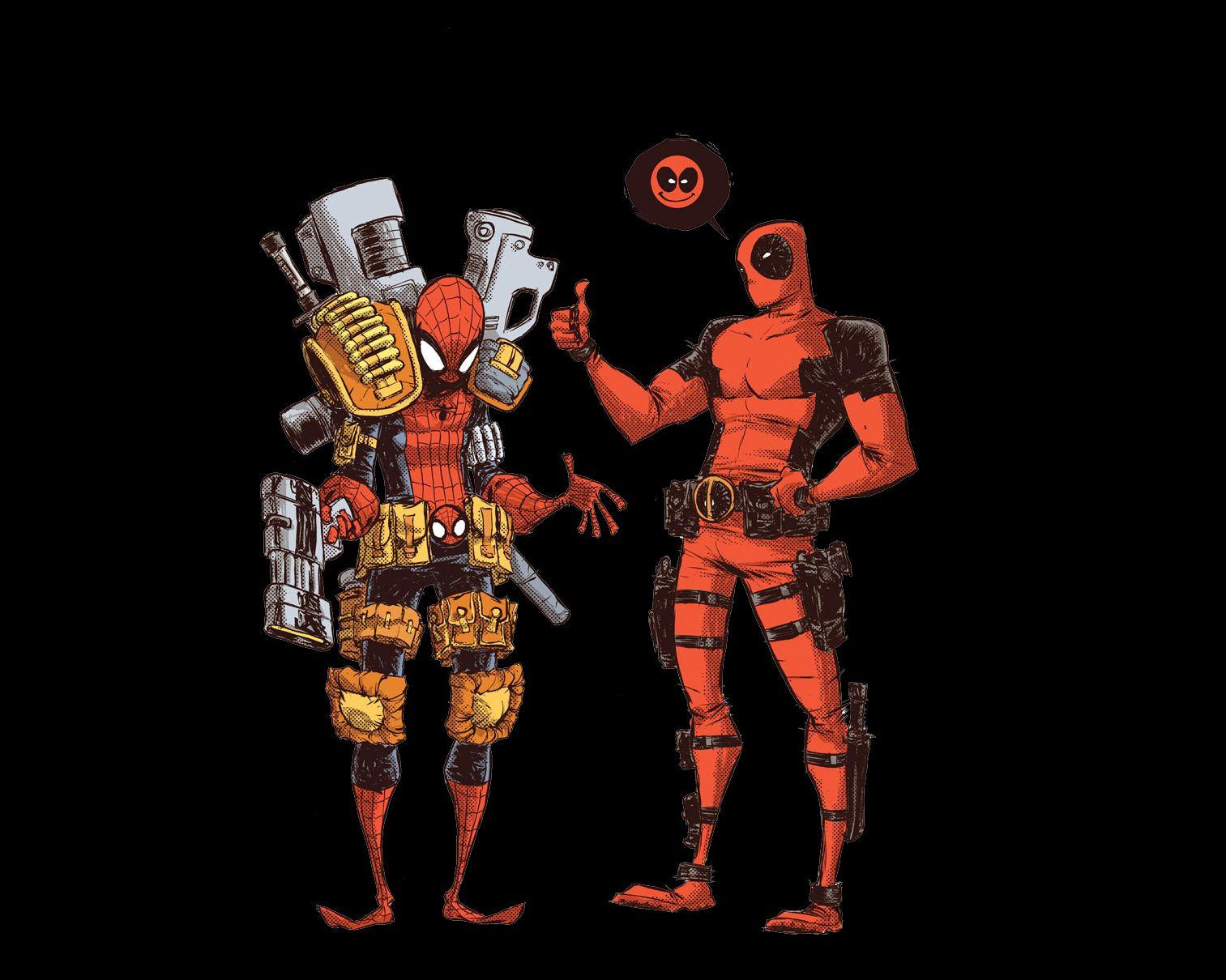 1513x1210 Spiderman And Deadpool Wallpaper Desktop