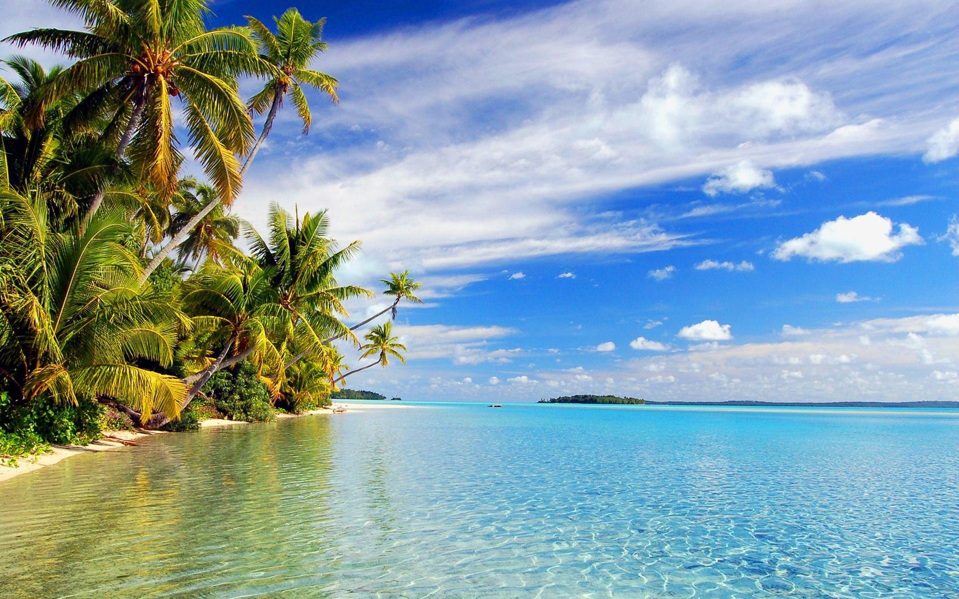 1920x1200 Free download HD tropical island beach paradise wallpaper