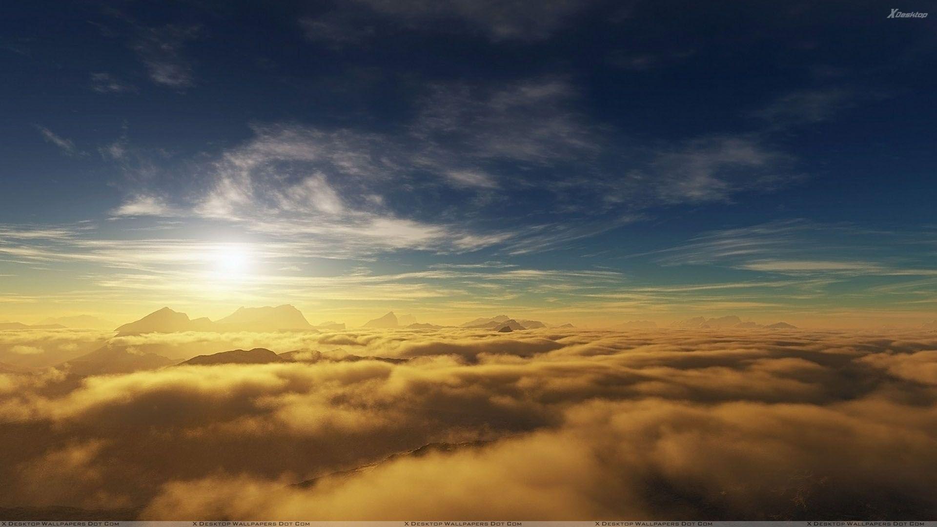 1920x1080 Free download In Morning Sun Rise And Clouds Closeup Wallpaper