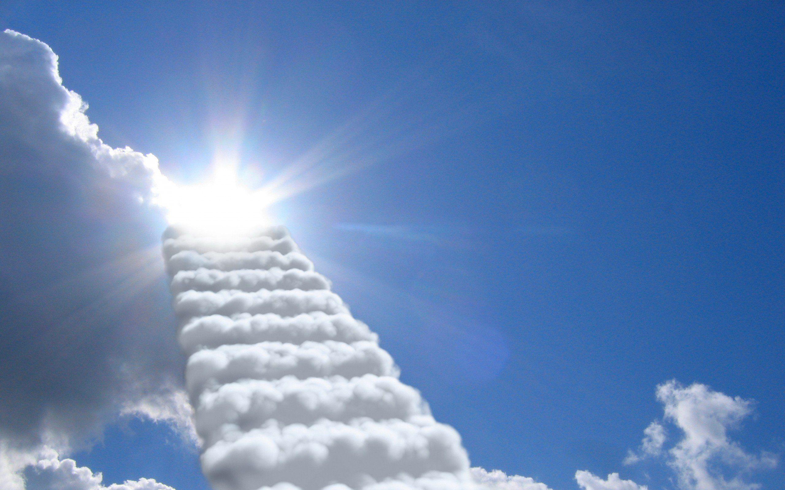 2560x1600 Clouds Sun stairways steps sky wallpaperx1600