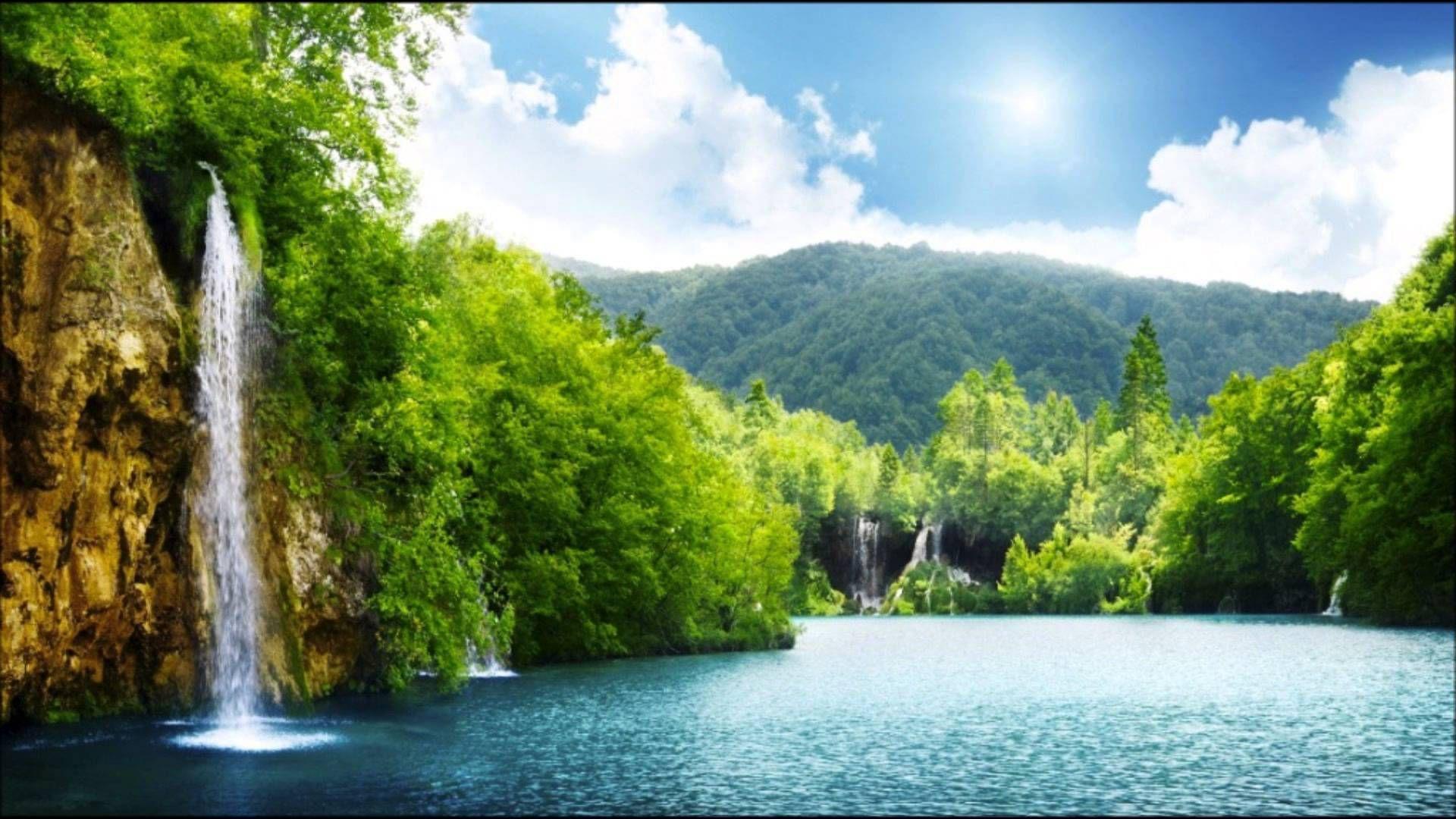 1920x1080 BEAUTIFUL DAY IN PARADISE (HD). Waterfall wallpaper