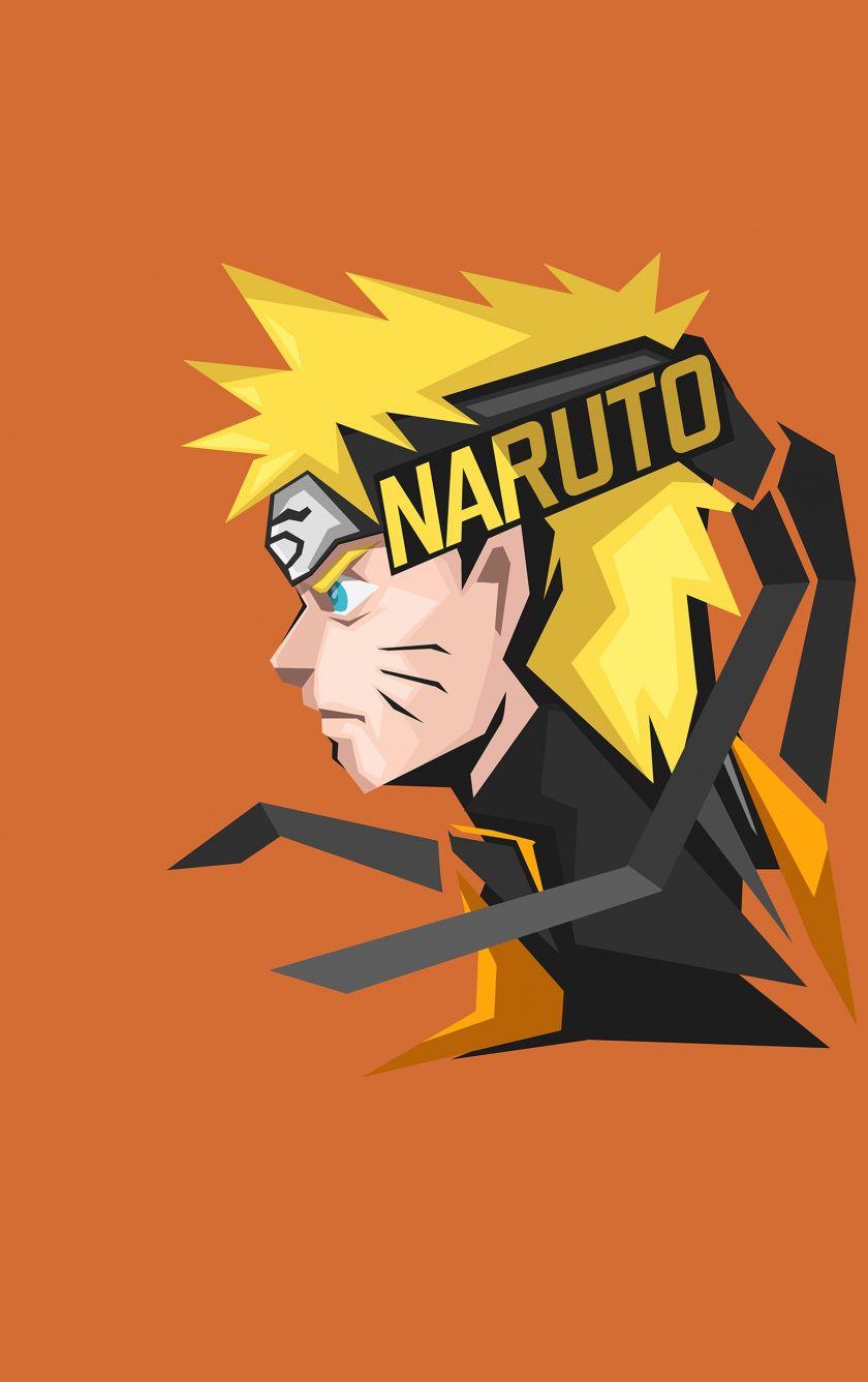 840x1336 Download 840x1336 wallpaper naruto uzumaki, minimal art, iphone 5