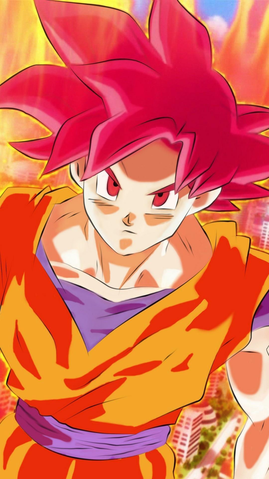 1080x1920 Super Saiyan God Goku Wallpaper Phone