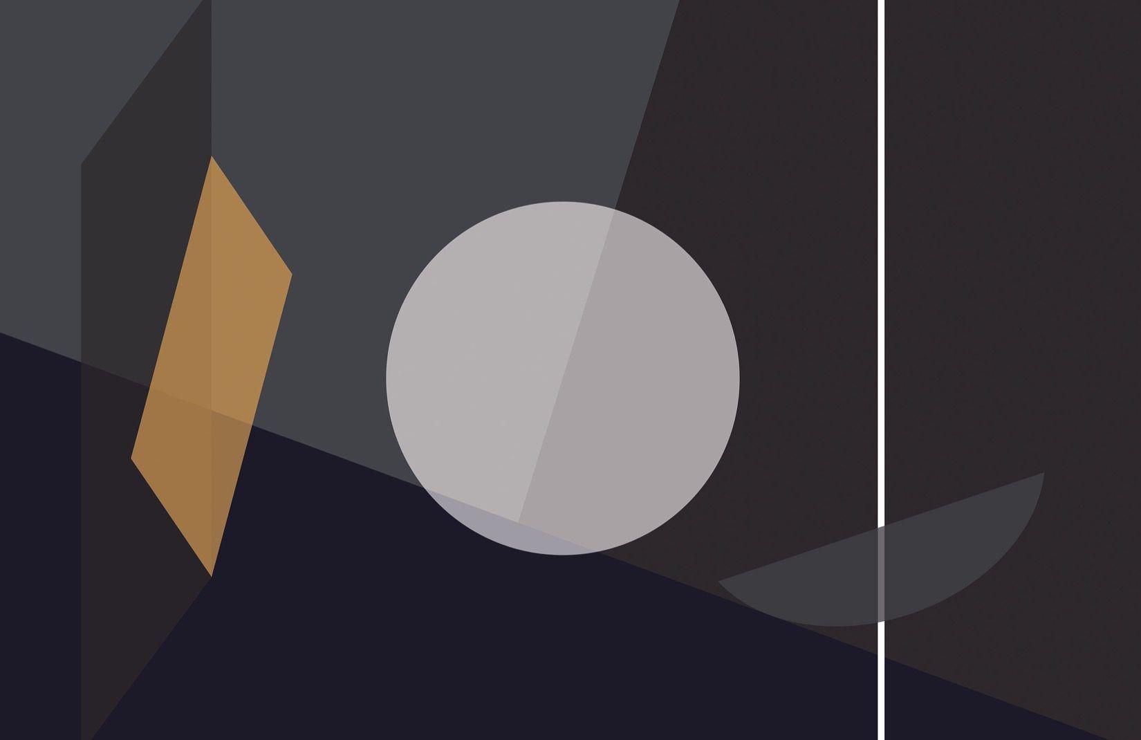 1650x1070 Mid Century Modern Circle Geometric Wallpaper Mural