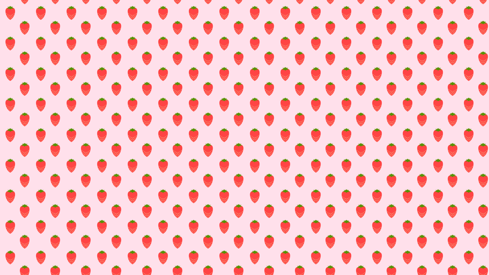 1600x900 Free download Strawberry Pattern Wallpaper desktop wallpaper