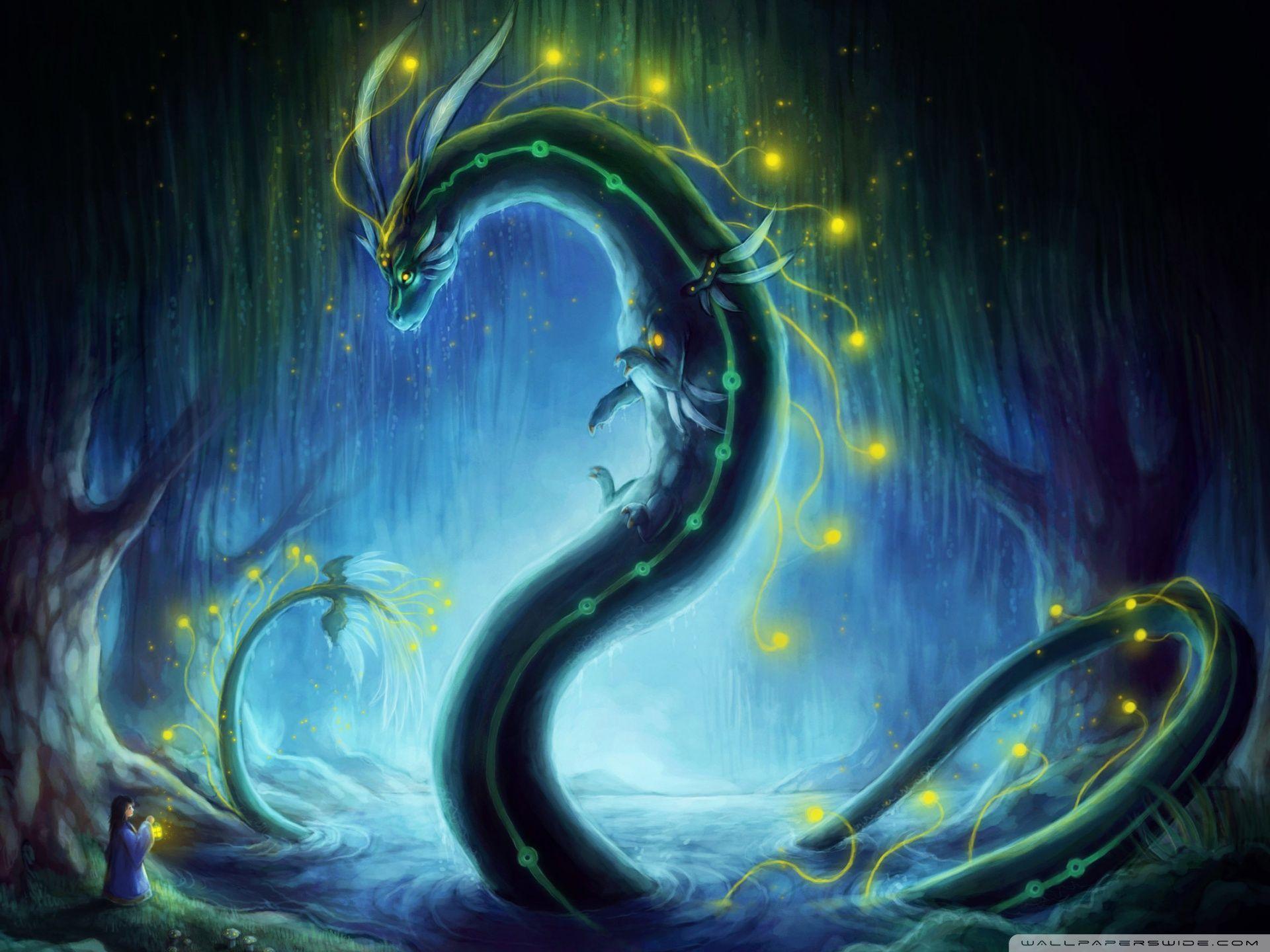 1920x1440 Blue Dragon Ultra HD Desktop Background Wallpaper for : Widescreen & UltraWide Desktop & Laptop