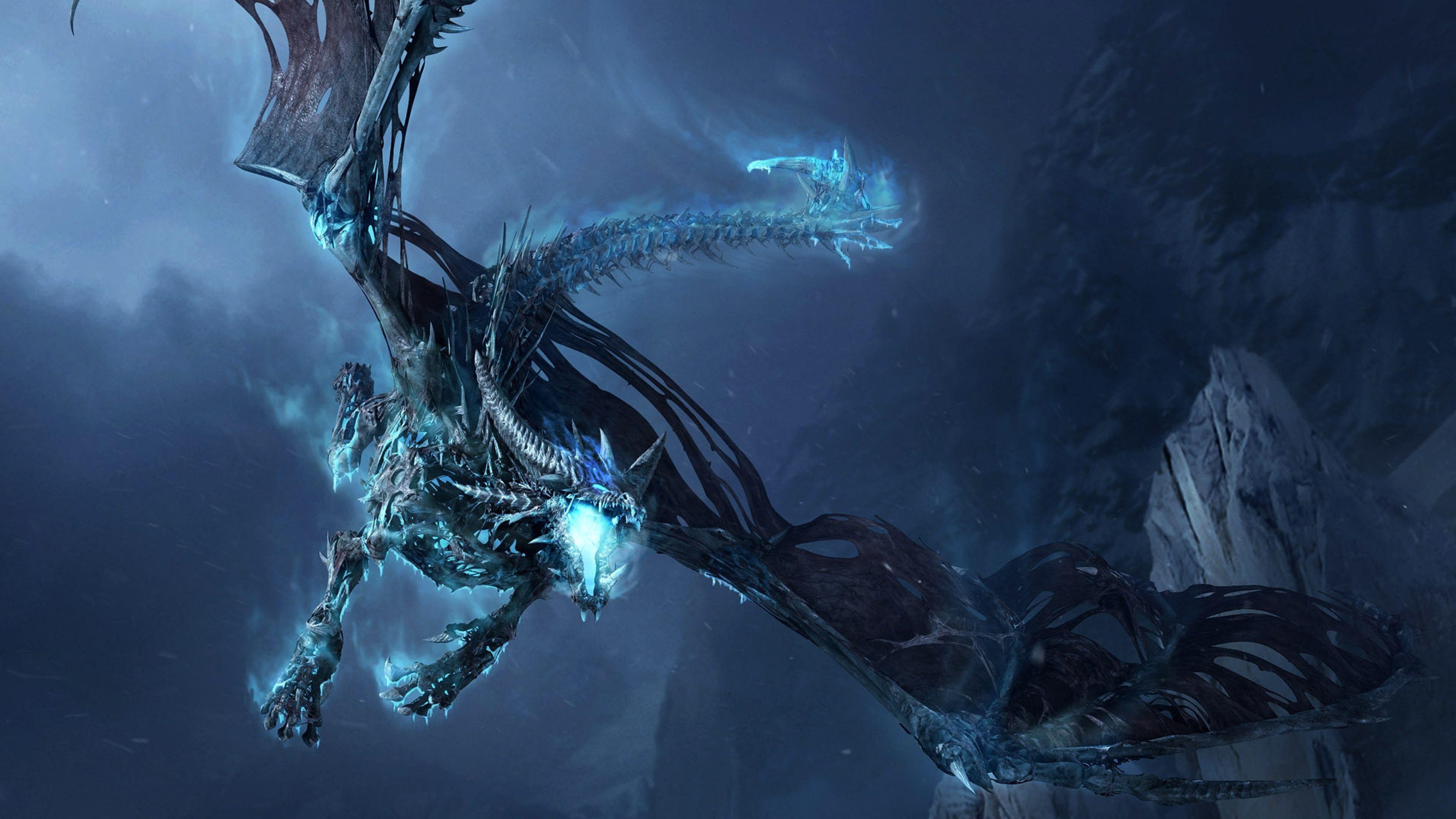 3840x2160 Blue Dragon Wallpaper
