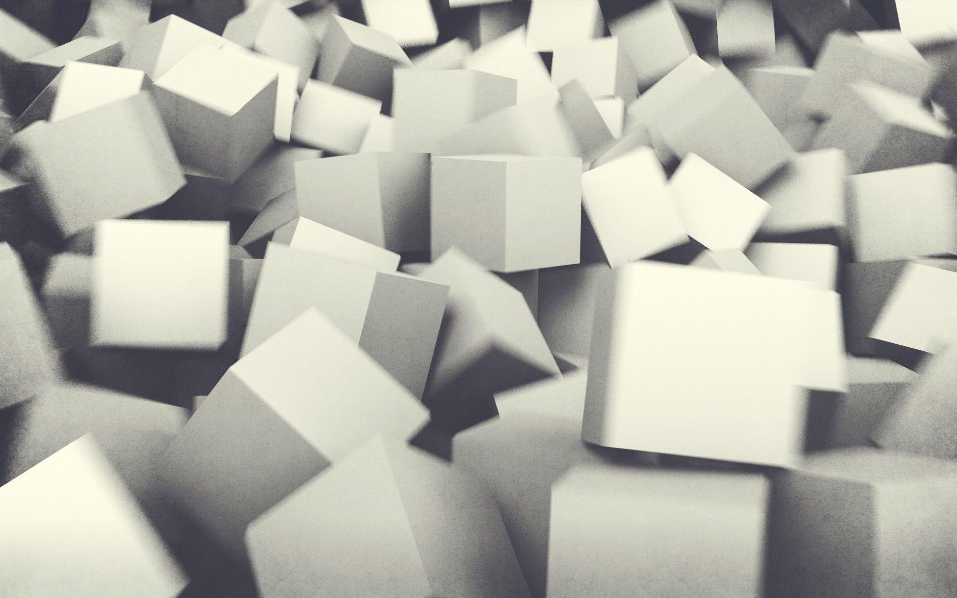 1920x1200 Abstract shapes geometry cubes renders wallpaperx1200