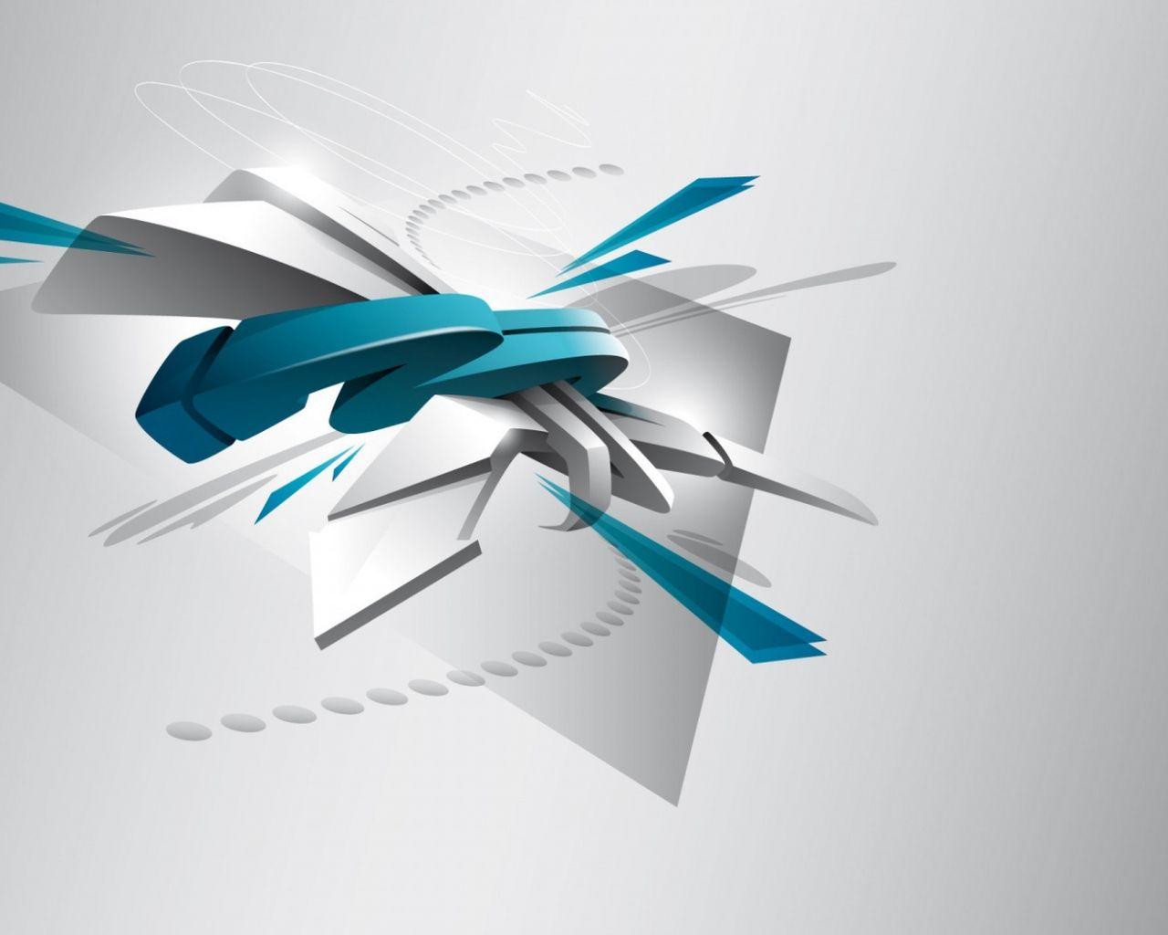 1280x1024 Free download Blue and white shapes wallpaper 1280x800 Blue