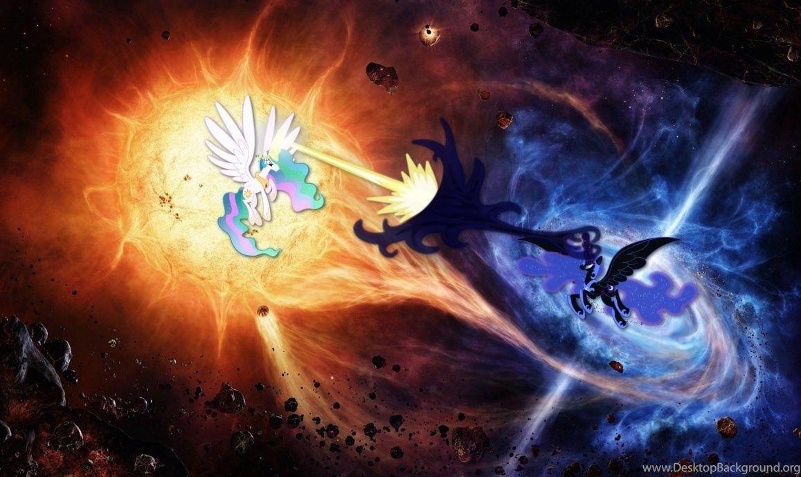 1157x690 Princess Celestia Vs Nightmare Moon Wallpaper By NightBronies On