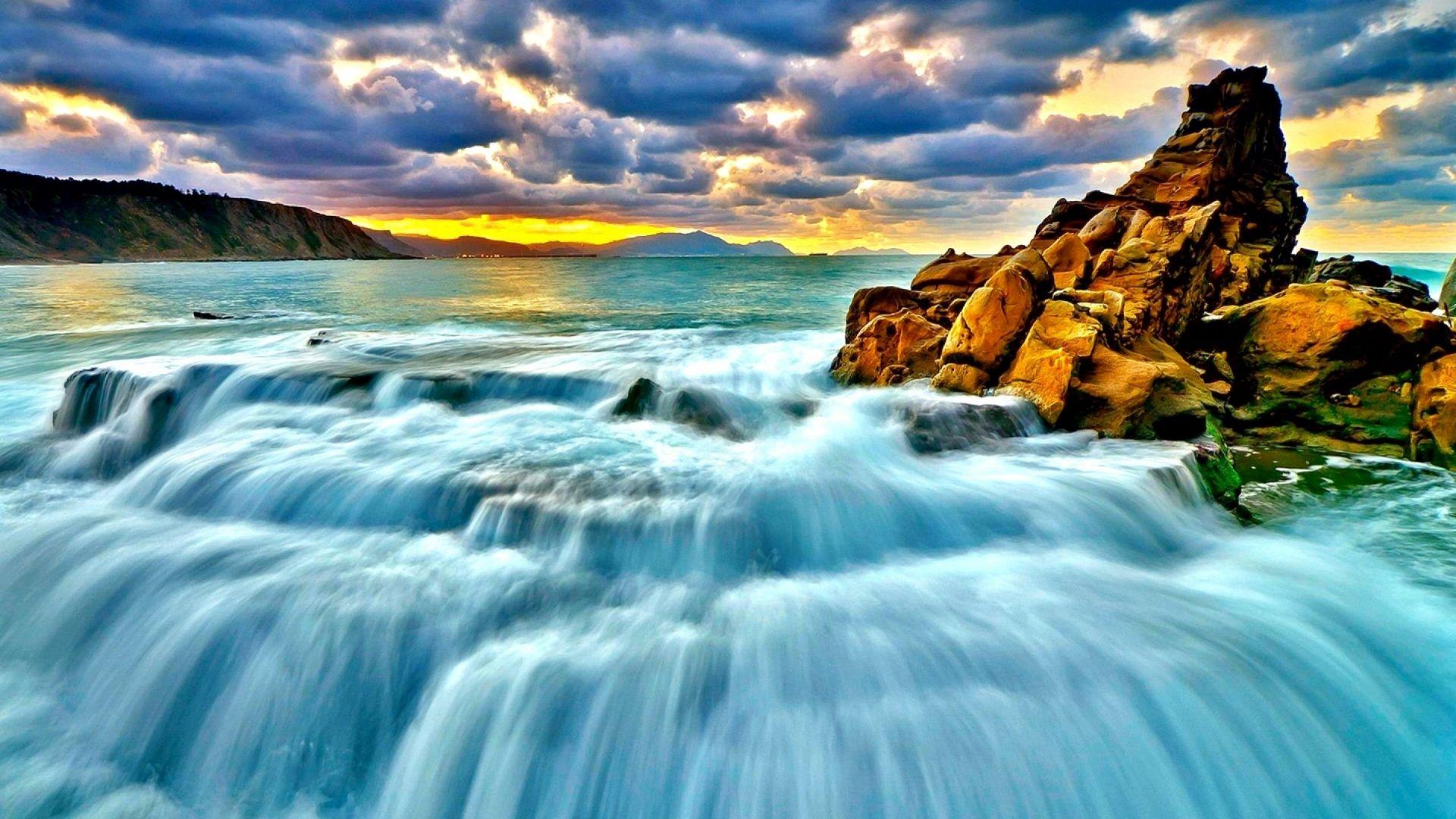 Waterfall Sunset Wallpapers - Top Free Waterfall Sunset Backgrounds