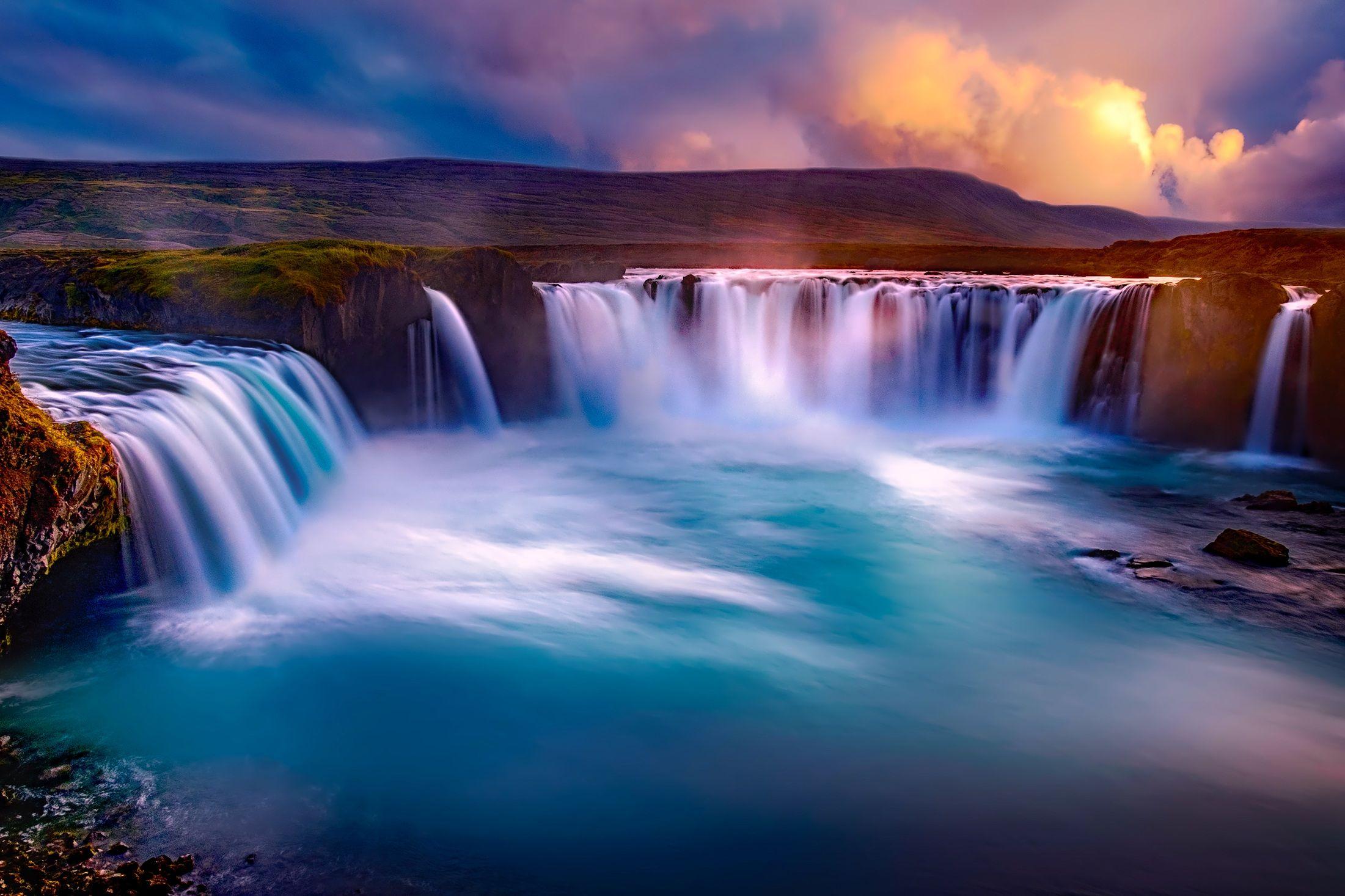 2201x1467 Gooafoss Iceland Waterfall iPad Air HD 4k Wallpaper