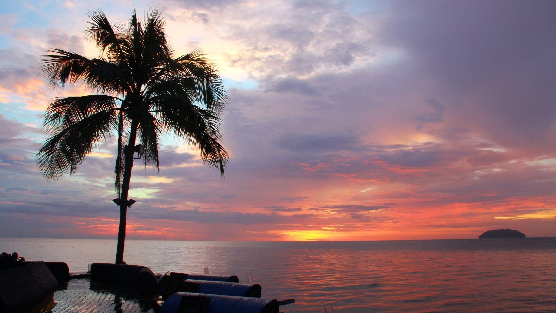 1920x1080 Sunset Beach Wallpaper 1080p Beach