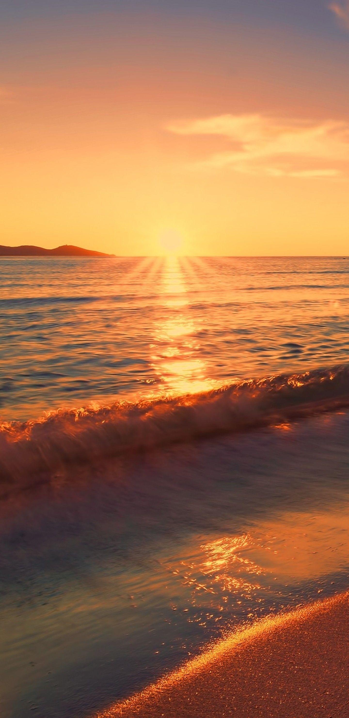 1440x2960 Sunset Beach Wallpaper HD