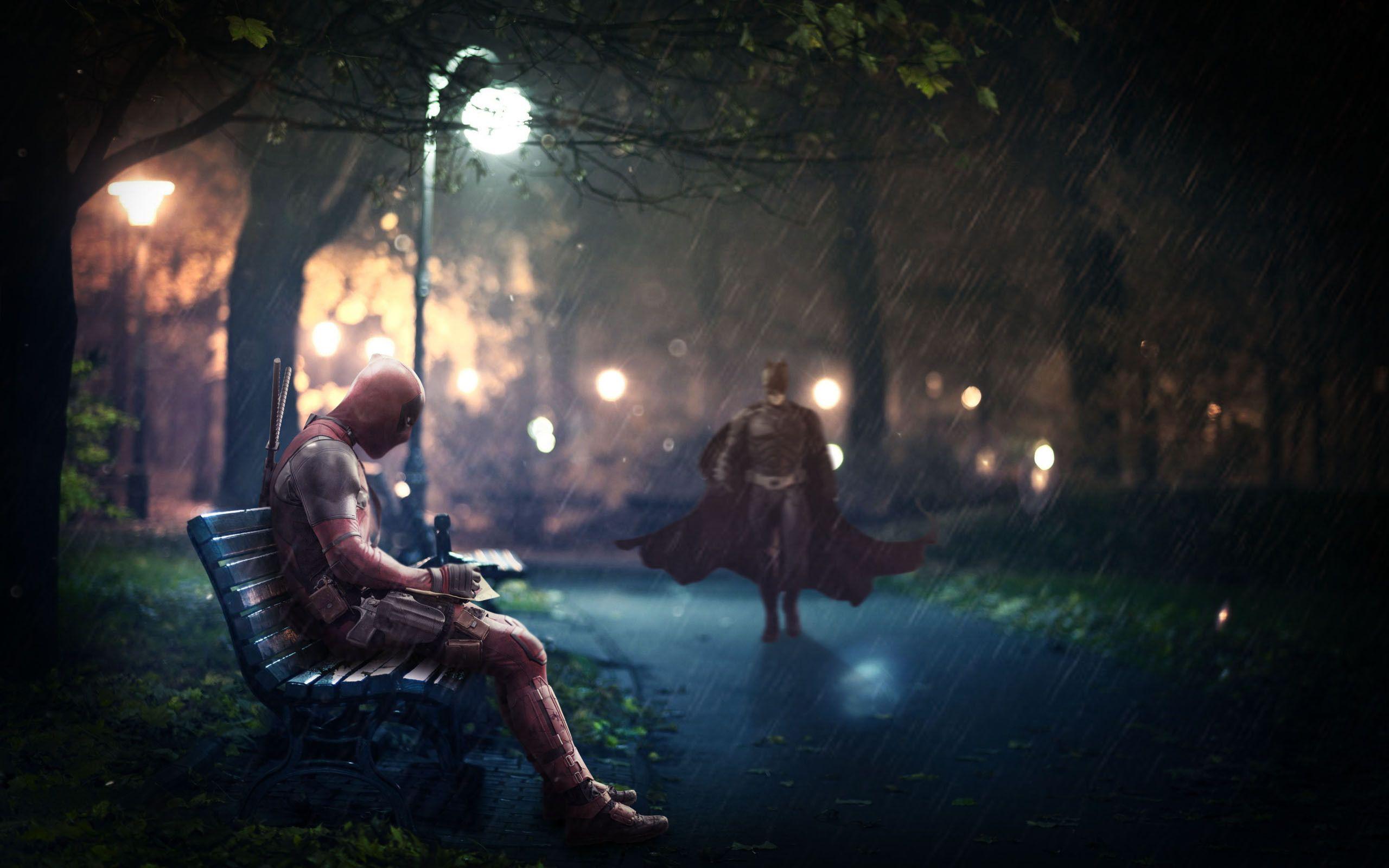 2560x1600 Deadpool And Batman 2560x1600 Resolution HD 4k