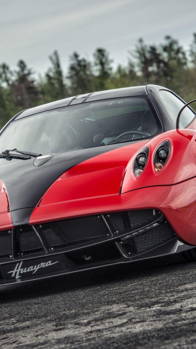 750x1334 Download 750x1334 wallpaper sports car, red, pagani huayra, 2019