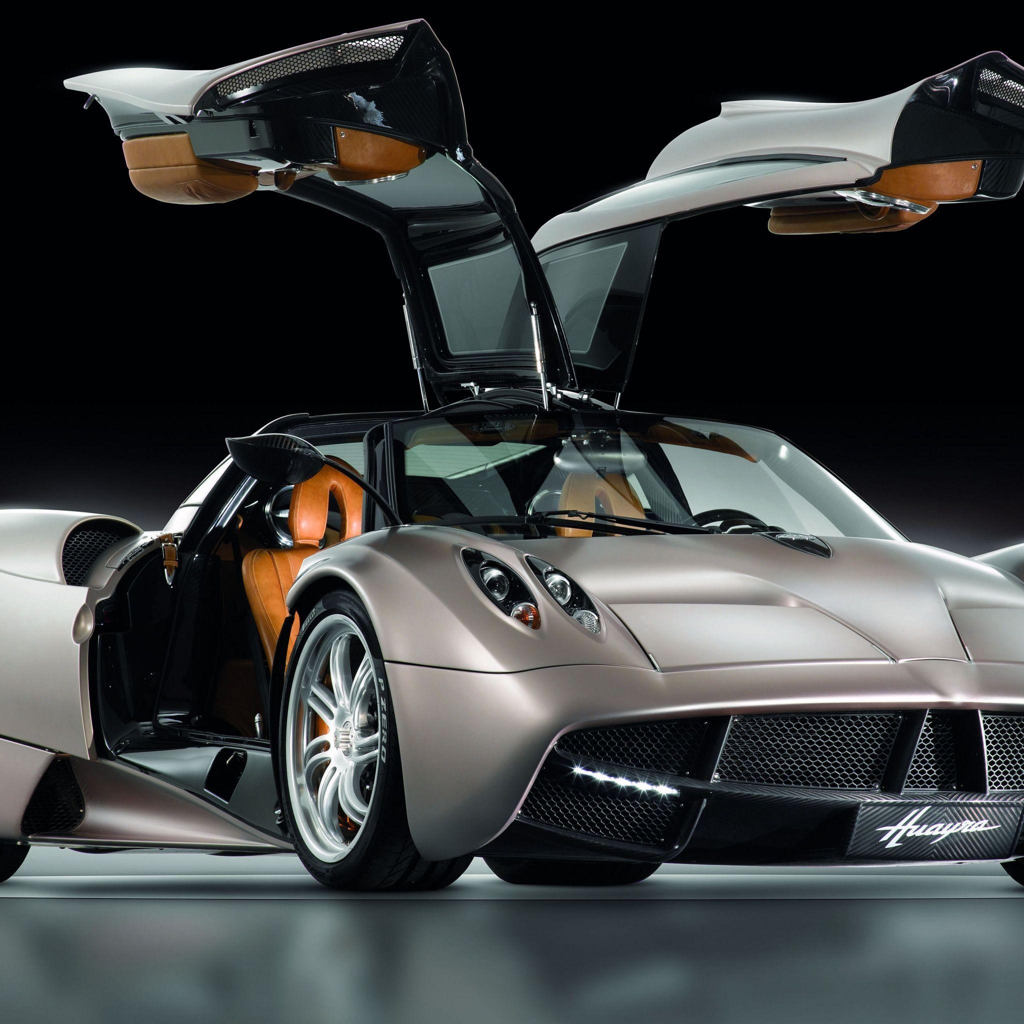 2048x2048 Pagani Huayra Gunmetal Front Side View iPad Air Wallpaper Free