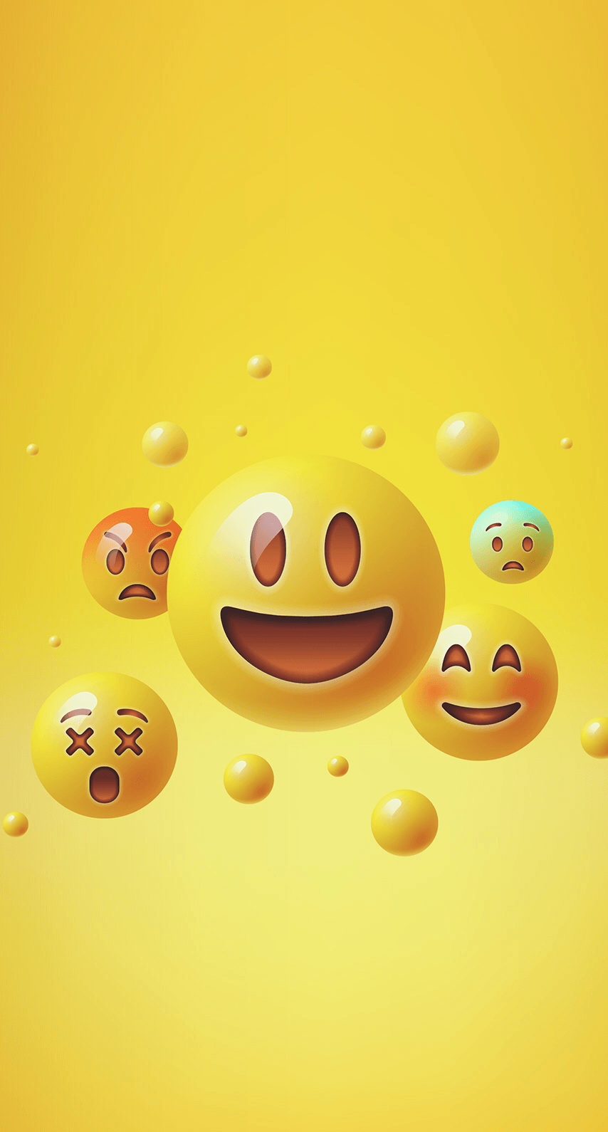 854x1590 3D Emoji Wallpaper